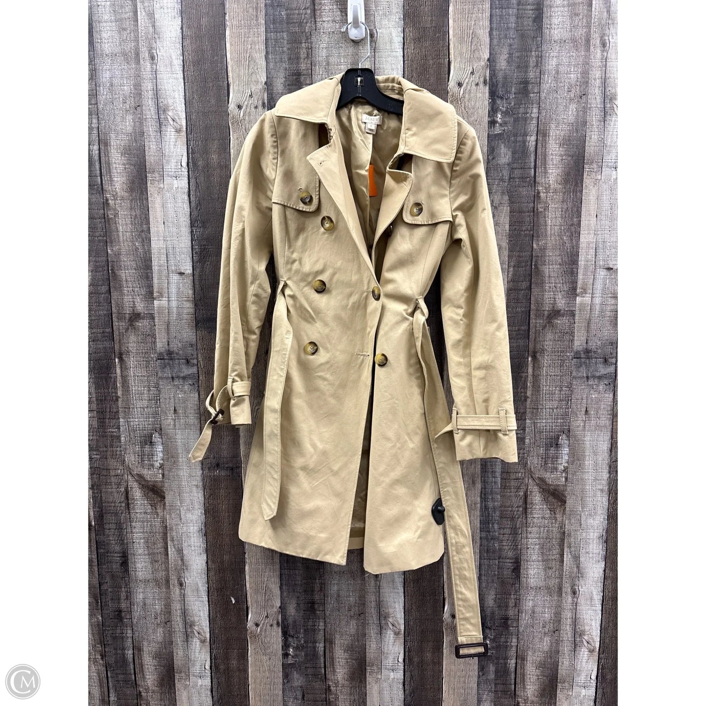 Coat Trench Coat By J. Crew In Beige, Size: Xs
