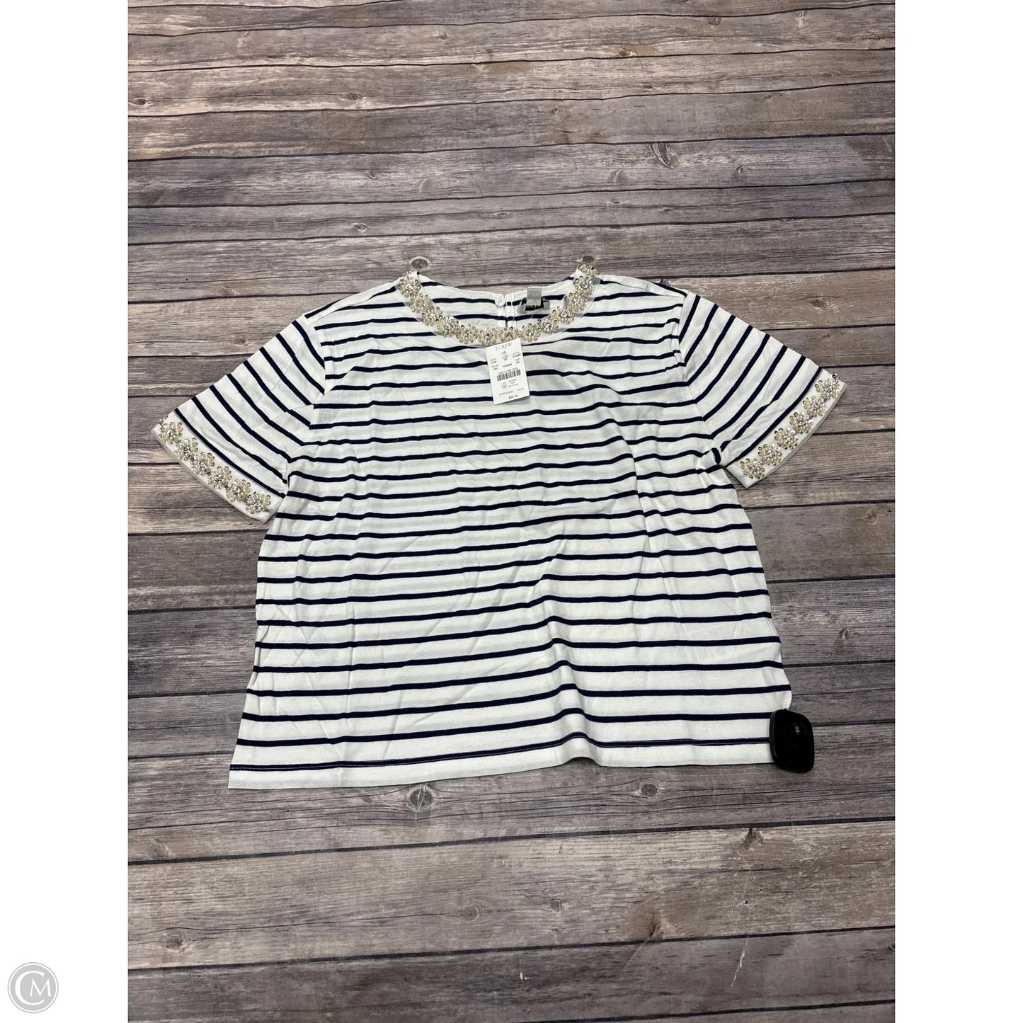 Top Short Sleeve By J. Crew In Striped Pattern, Size: Xs