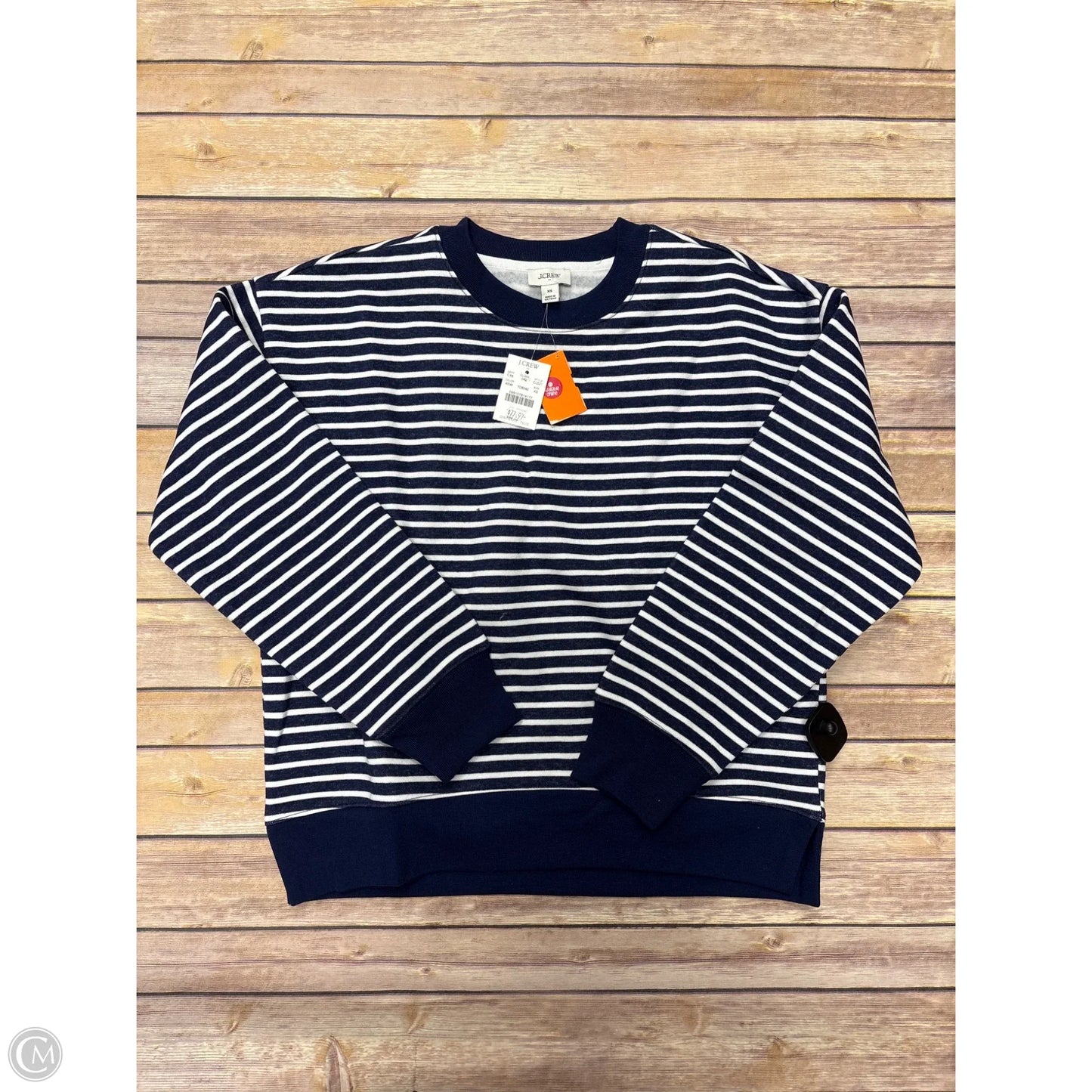 Sweatshirt Crewneck By J. Crew In Striped Pattern, Size: Xs