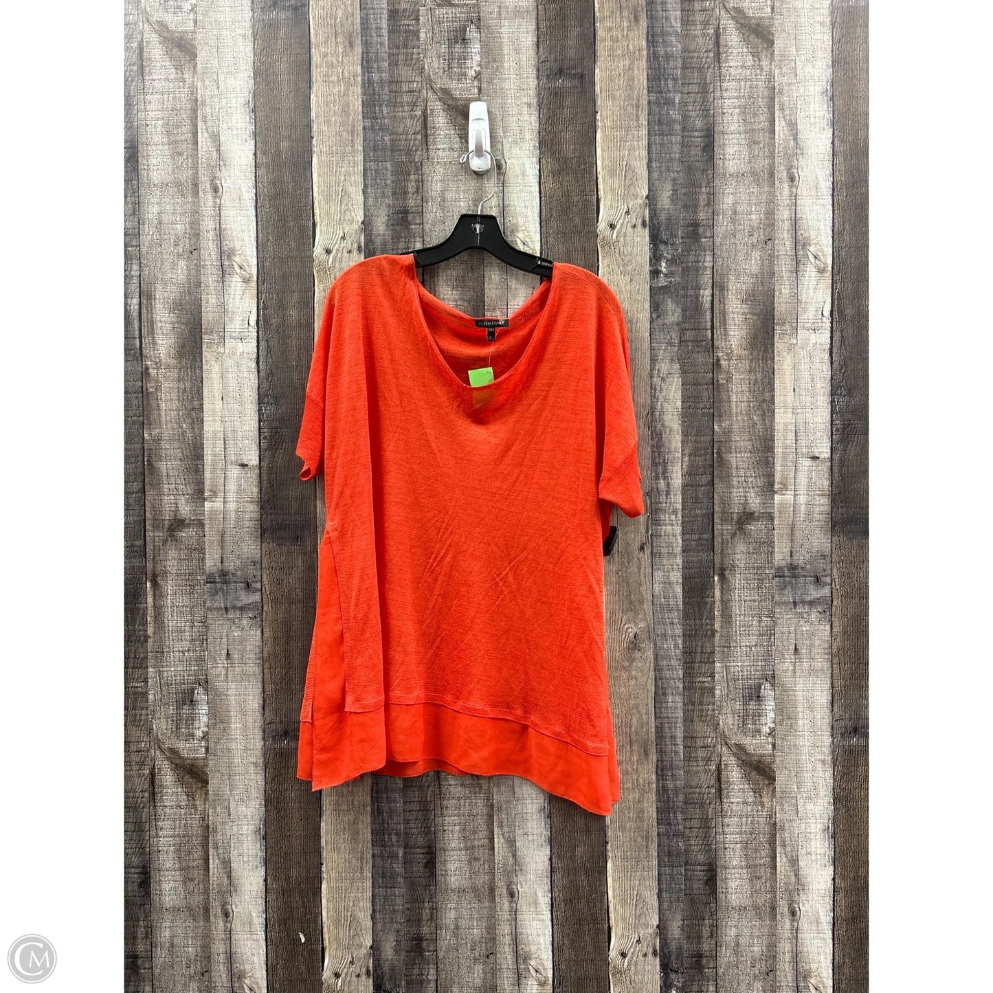 Top Short Sleeve By Eileen Fisher In Orange, Size: L