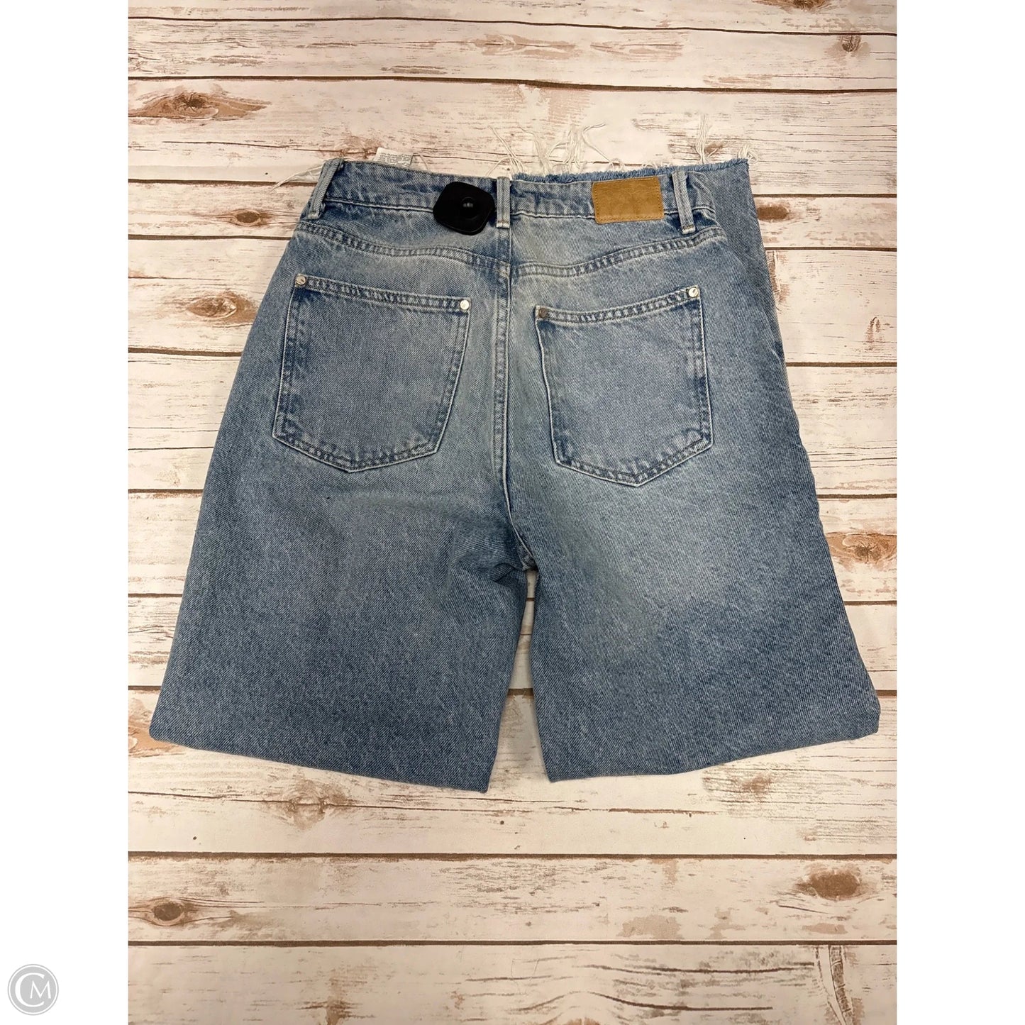 Jeans Straight By Zara In Blue Denim, Size: 4