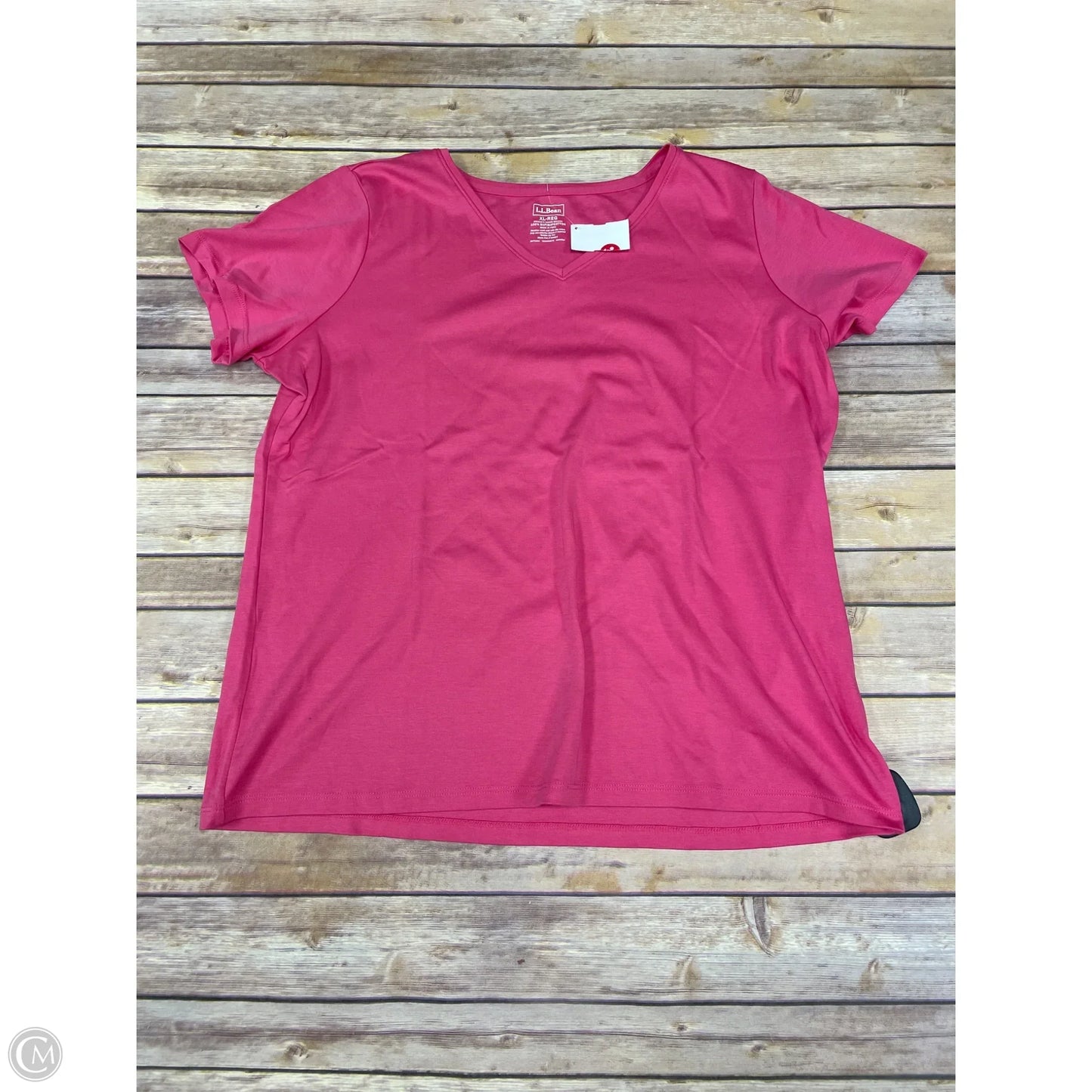 Top Short Sleeve By L.l. Bean In Pink, Size: Xl