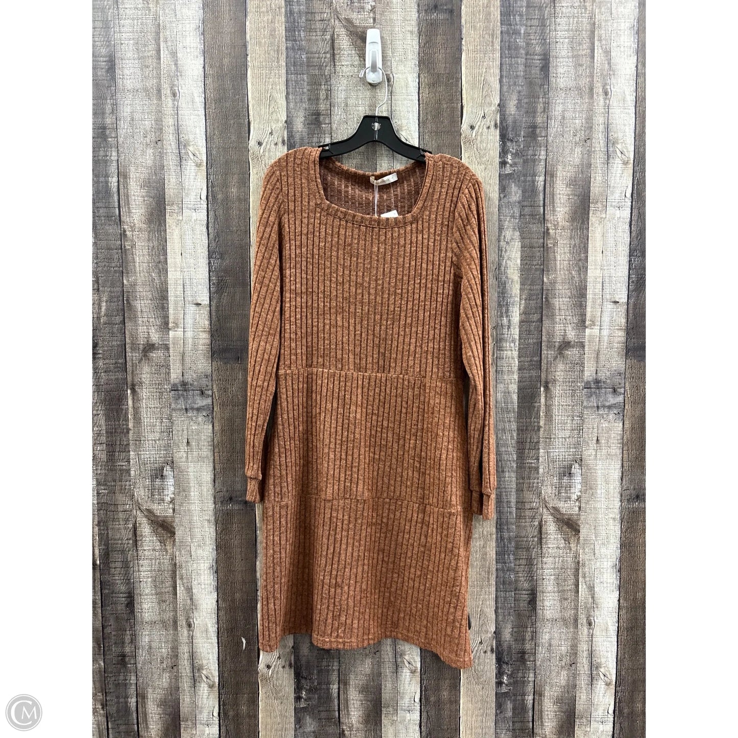 Dress Sweater By Cme In Brown, Size: L