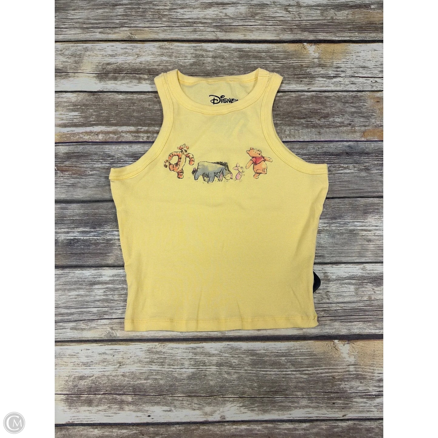 Top Short Sleeve By Disney In Yellow, Size: M