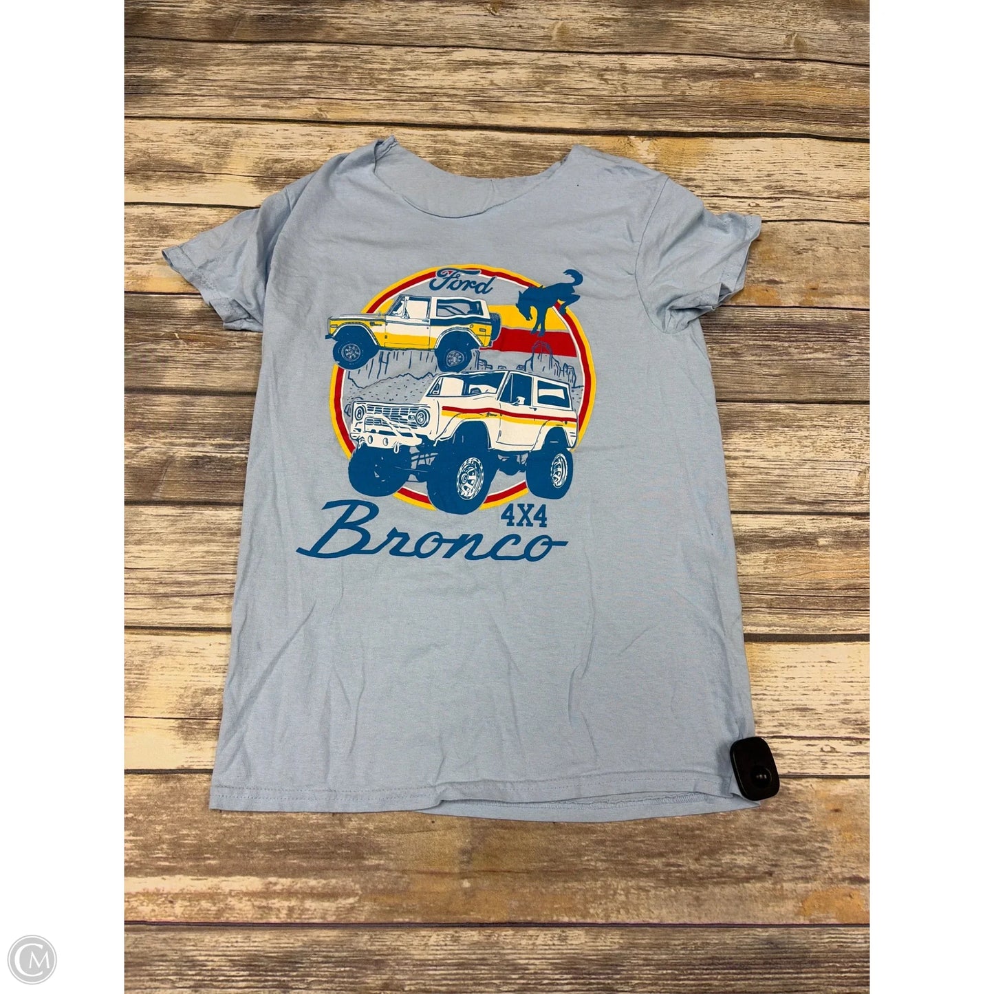 Top Short Sleeve By Cmf In Blue, Size: M