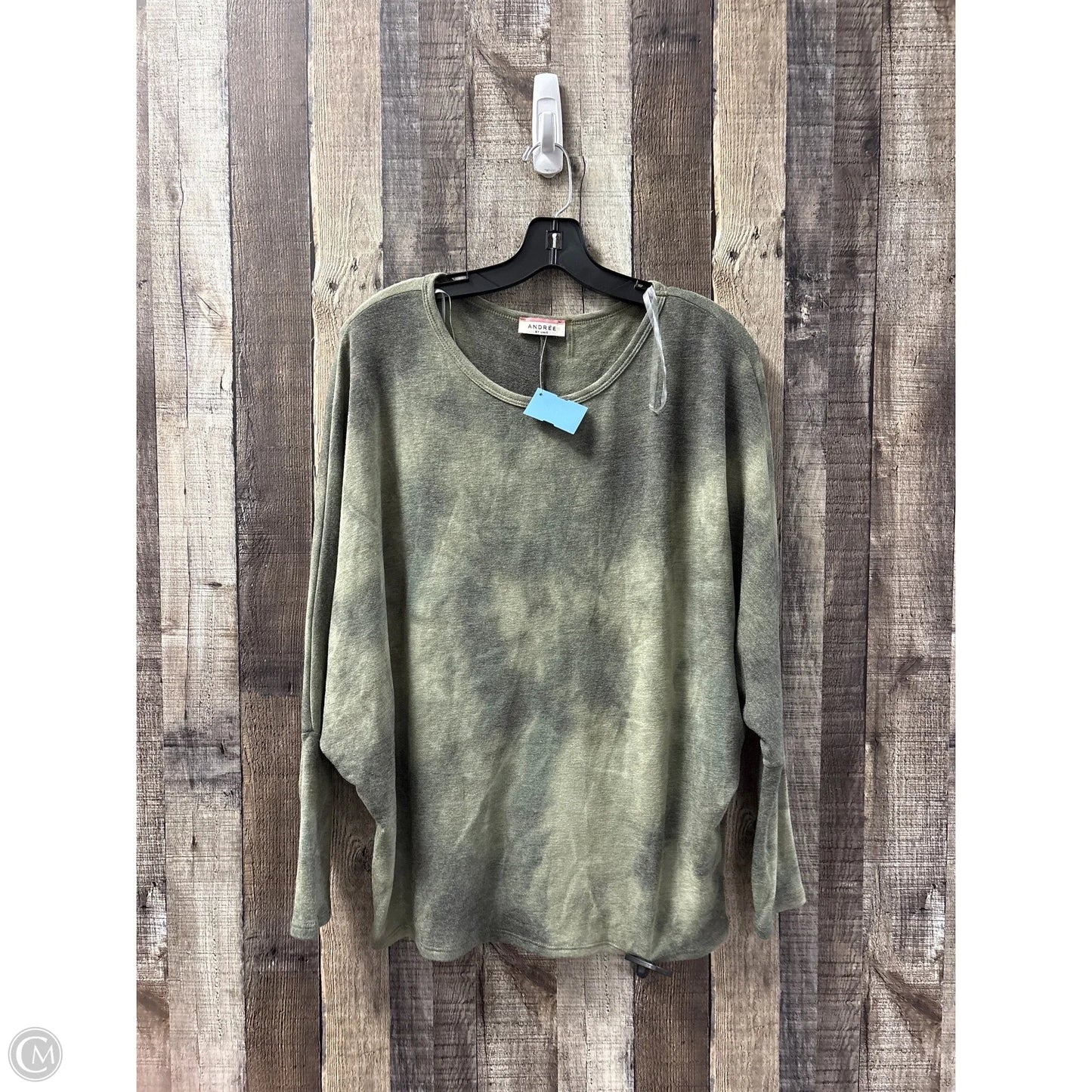 Top Long Sleeve By Andree By Unit In Green, Size: S