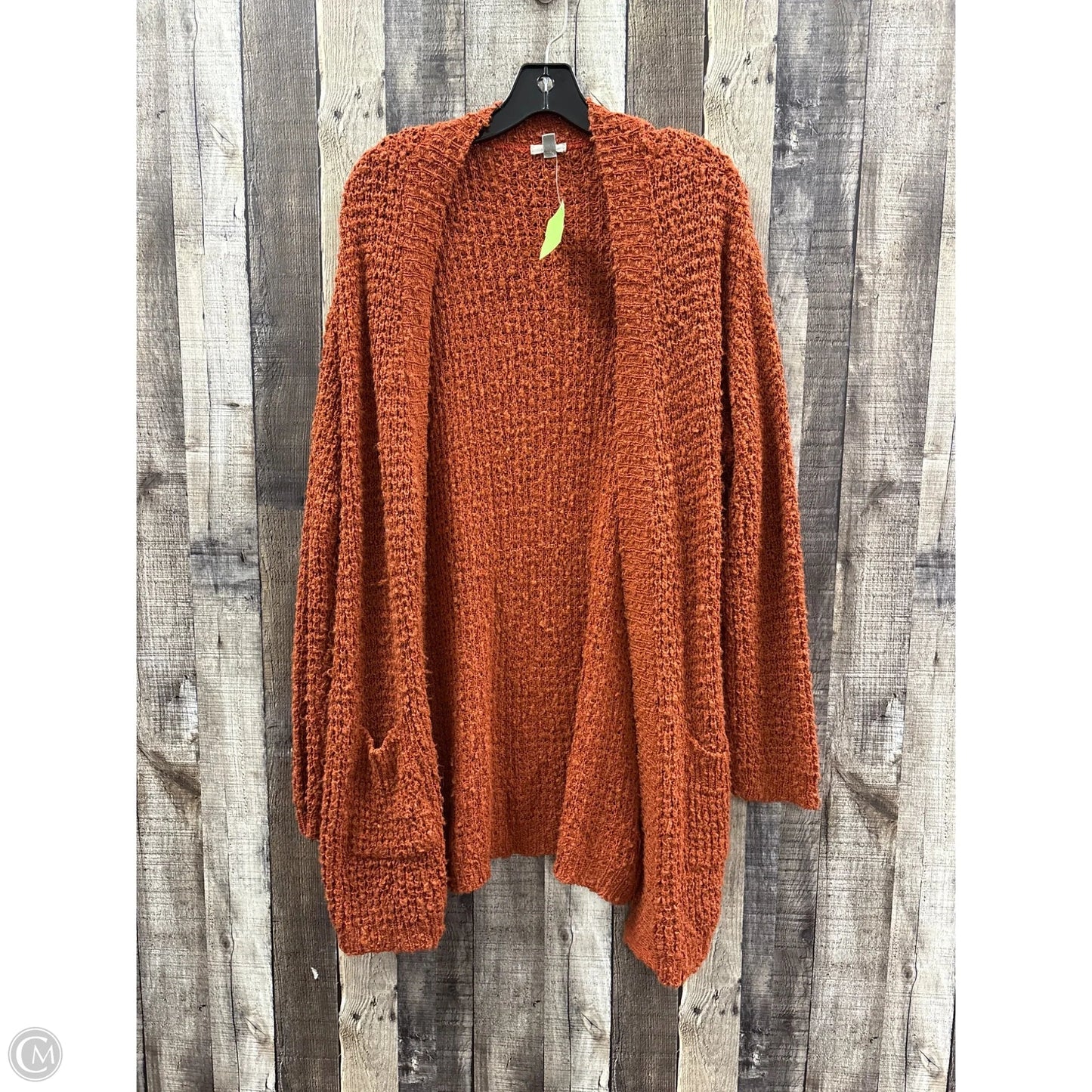 Sweater Cardigan By Ecote In Orange, Size: L