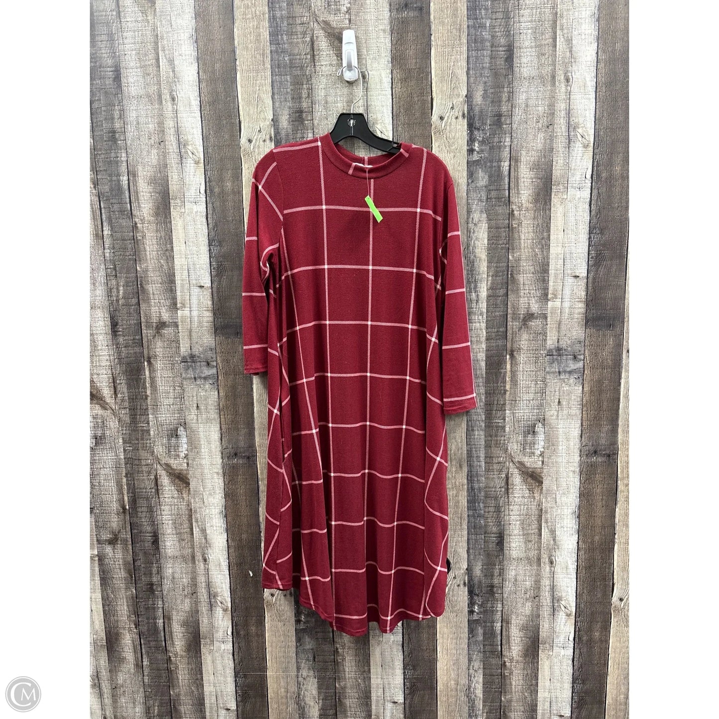 Dress Casual Midi By Cme In Red, Size: L