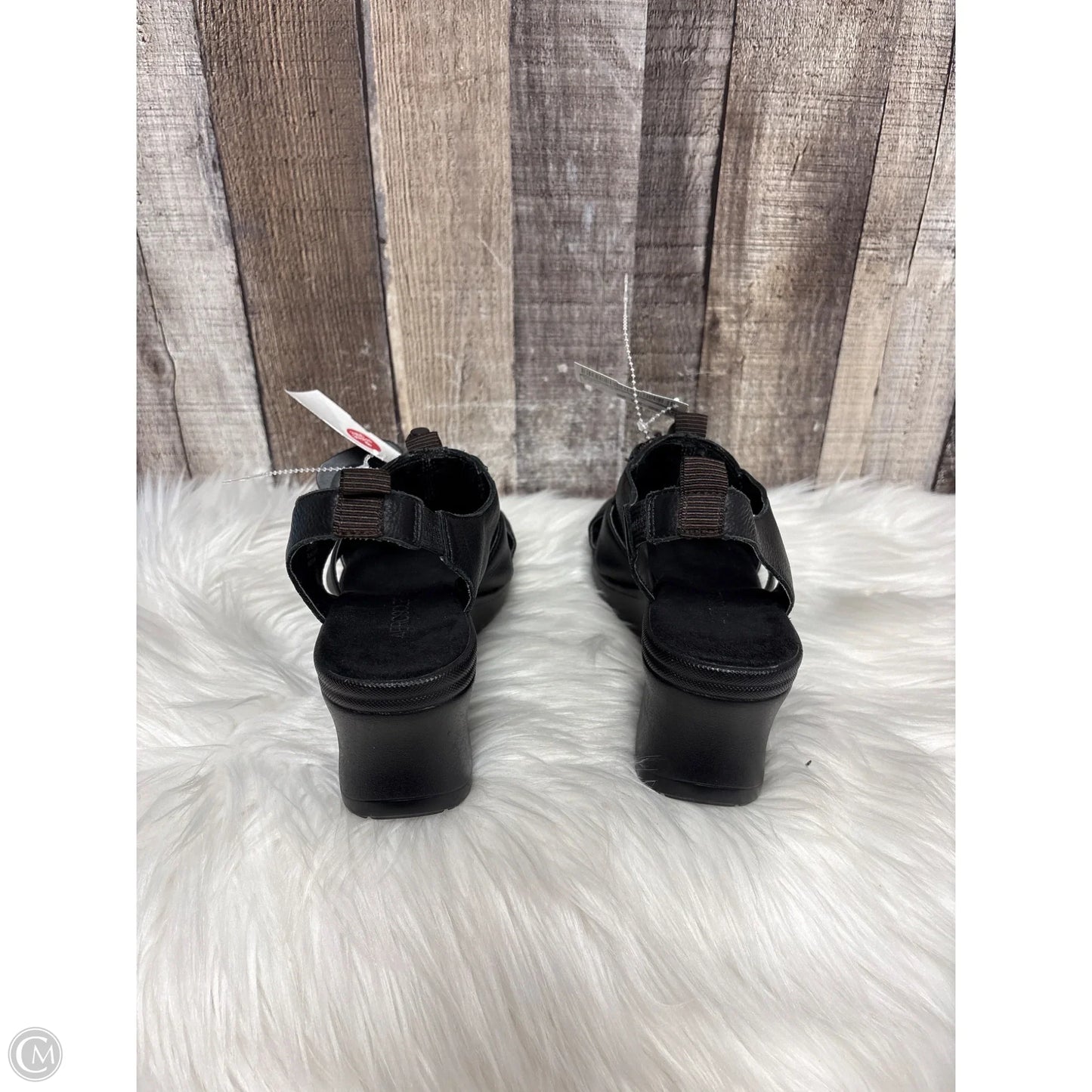 Sandals Heels Wedge By Aerosoles In Black, Size: 7.5