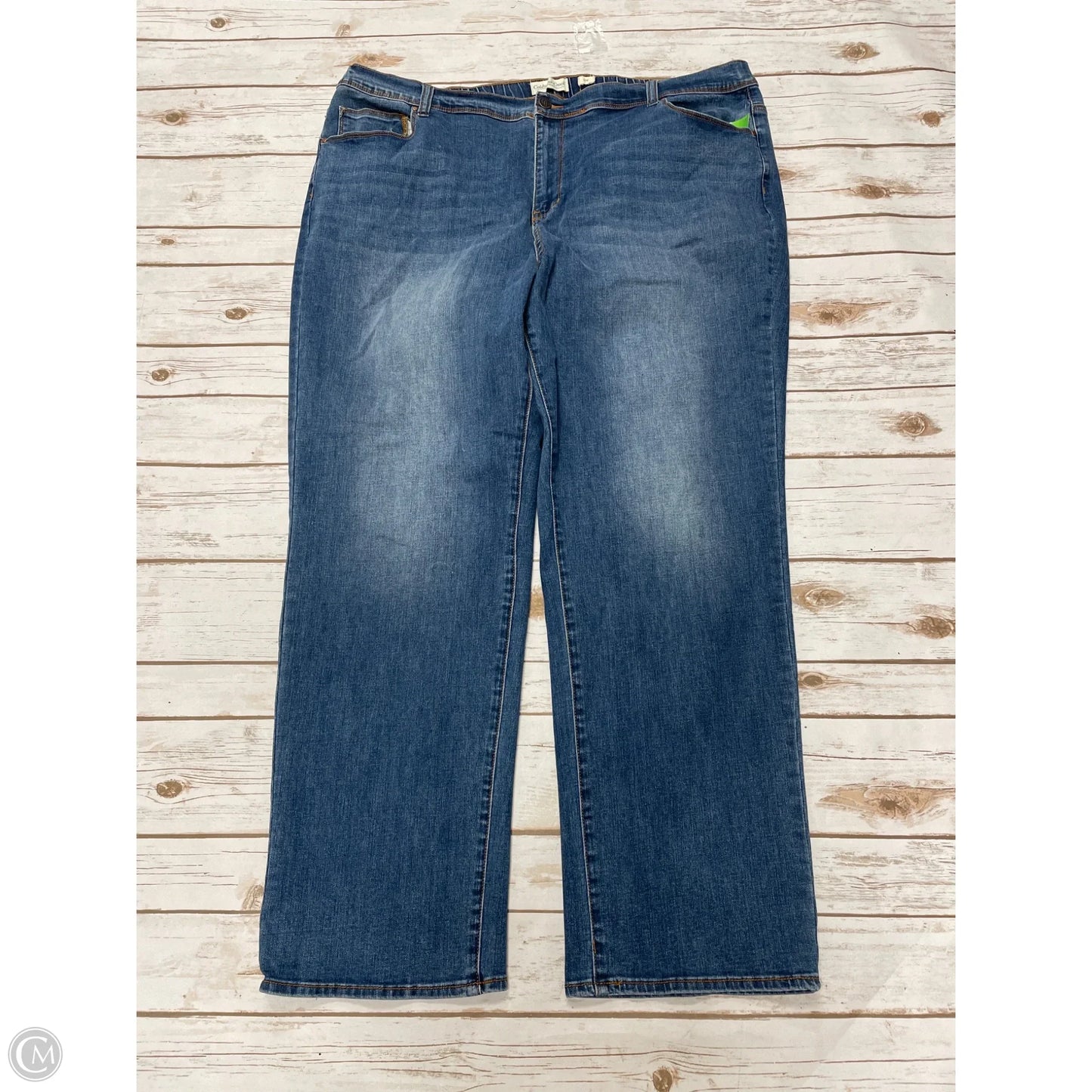 Jeans Straight By Coldwater Creek In Blue Denim, Size: 22