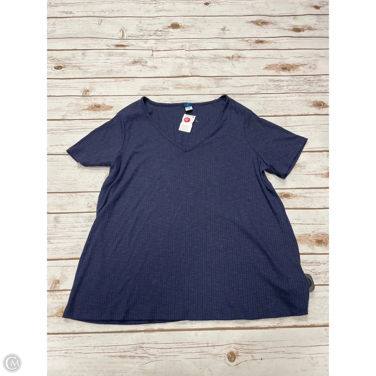 Top Short Sleeve Basic By Old Navy In Navy, Size: M