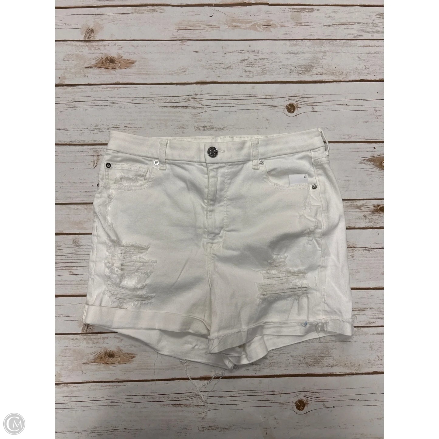 Shorts By American Eagle In White Denim, Size: 14