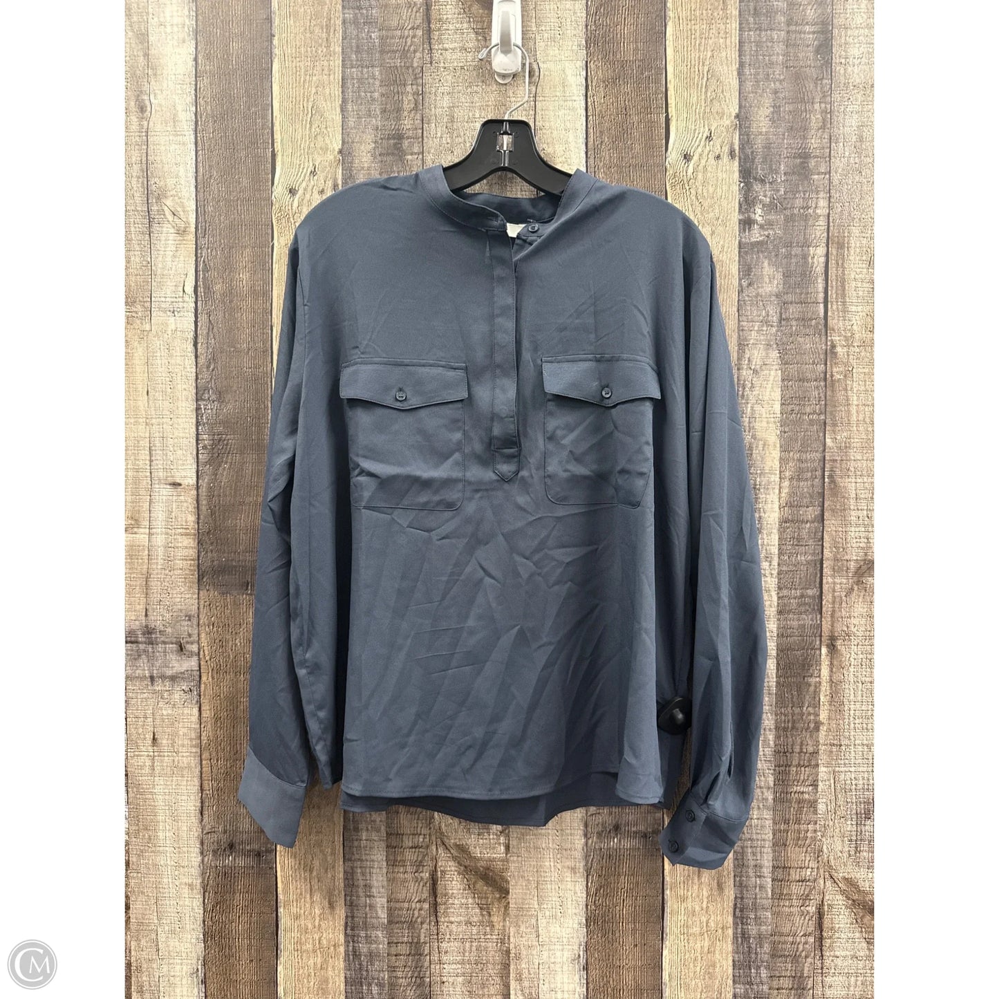 Top Long Sleeve By H&m In Navy, Size: M