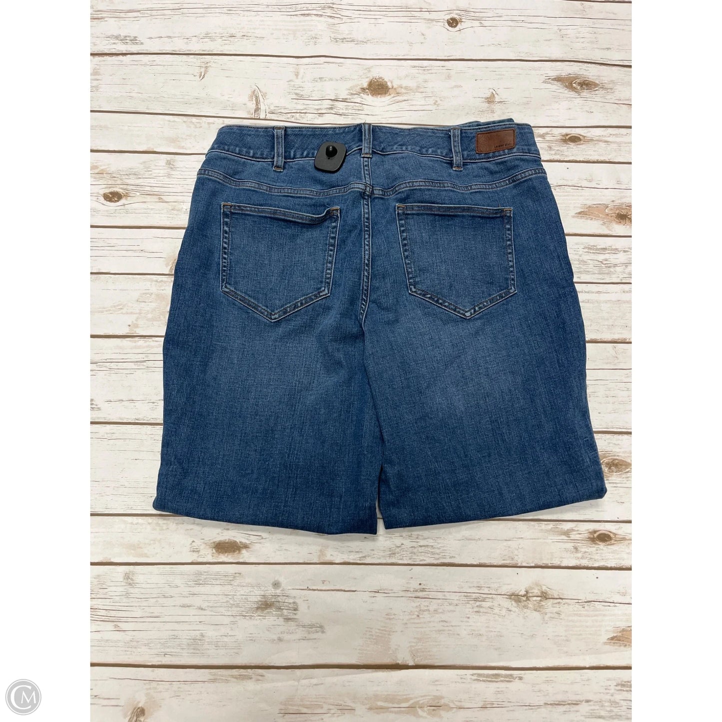 Jeans Straight By Lands End In Blue Denim, Size: 18