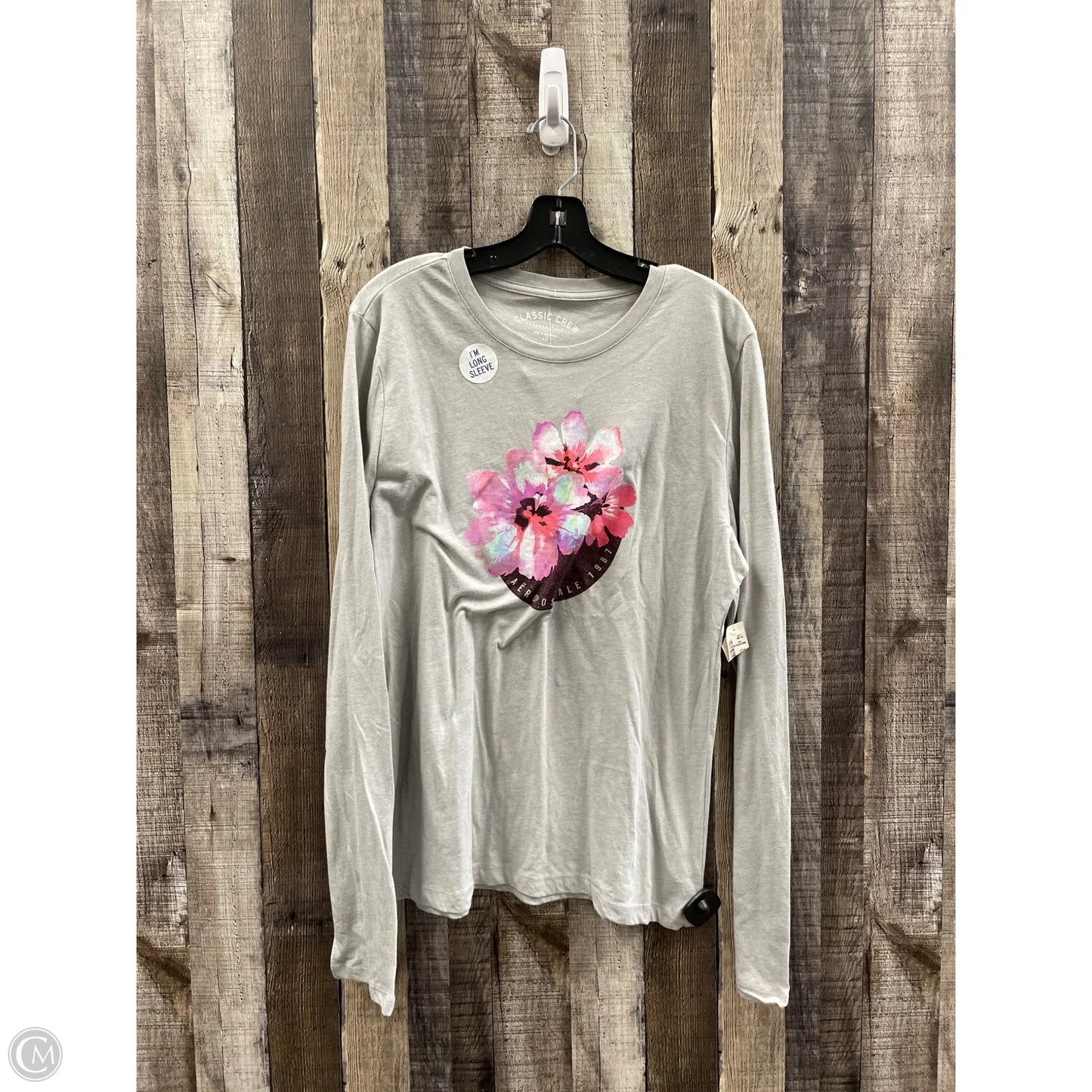 Top Long Sleeve Basic By Aeropostale In Grey, Size: Xxl