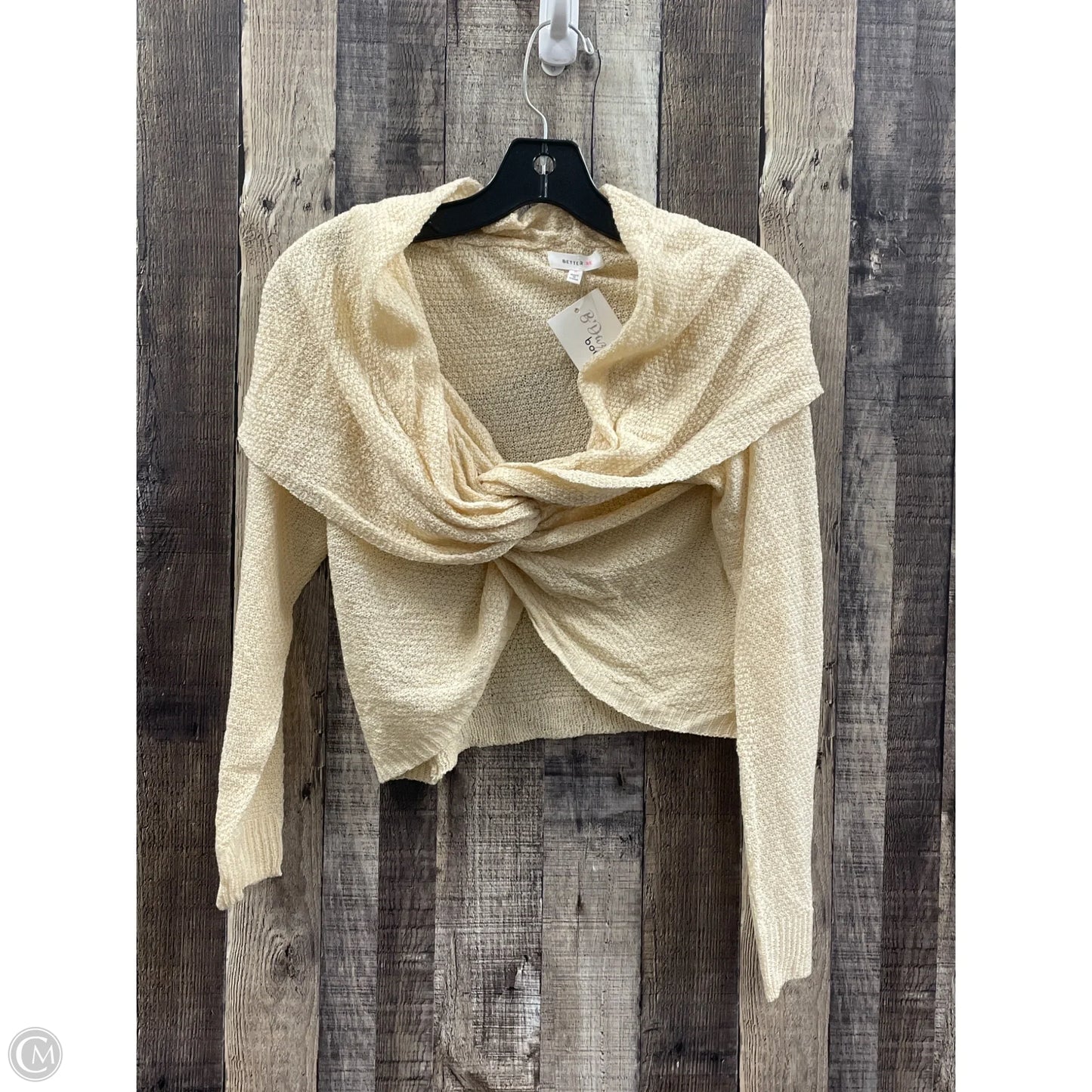 Top Long Sleeve By Cme In Beige, Size: M
