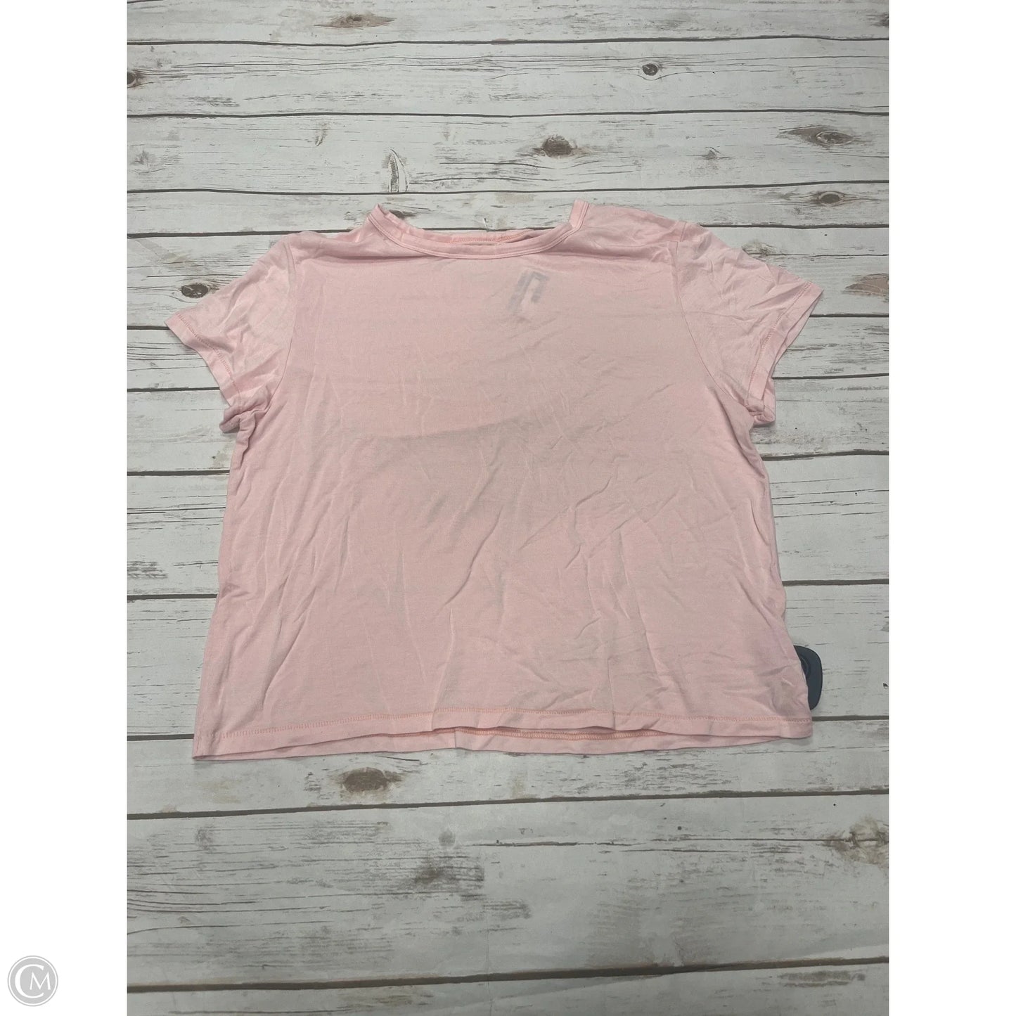 Top Short Sleeve By American Eagle In Pink, Size: L