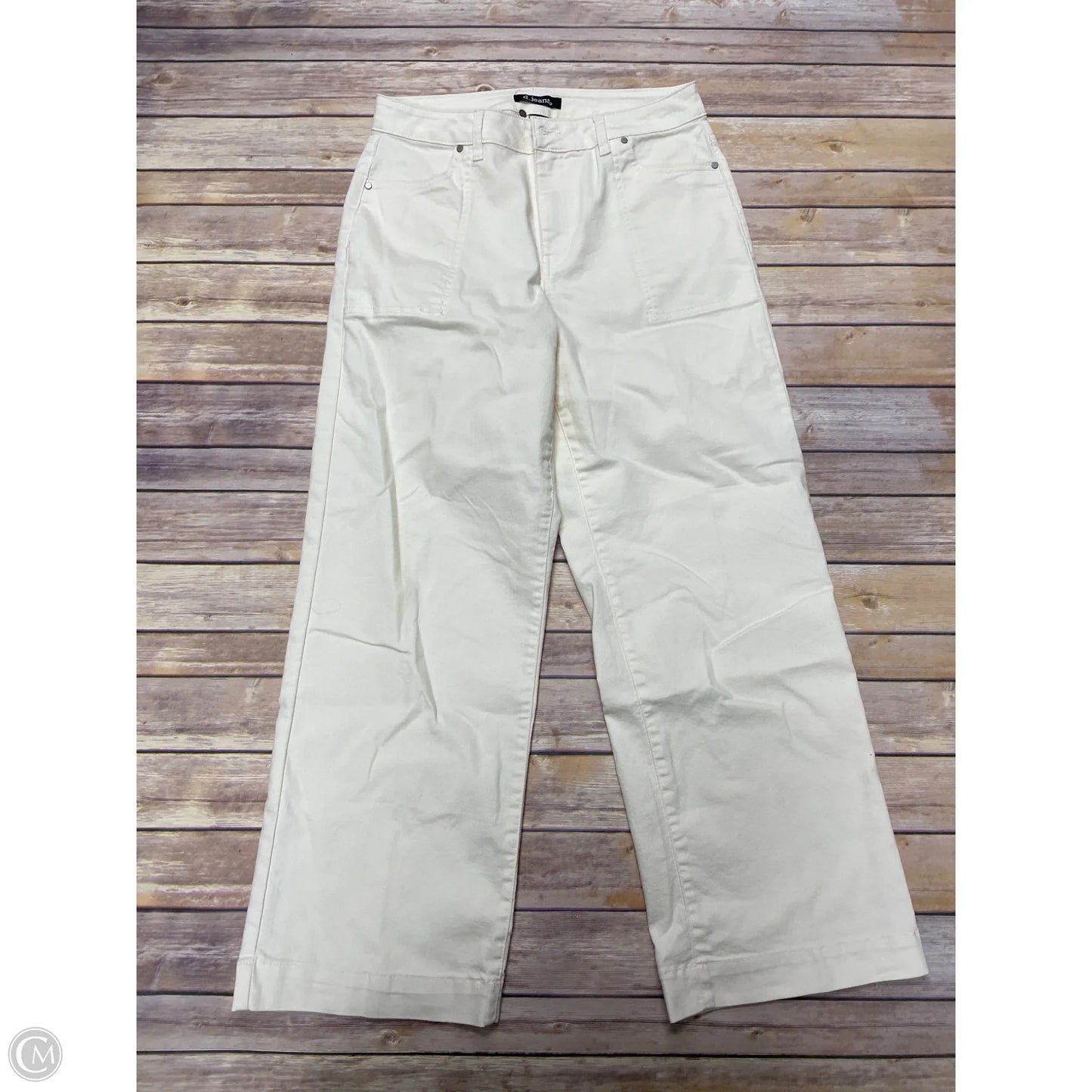 Jeans Wide Leg By D Jeans In Cream, Size: 10