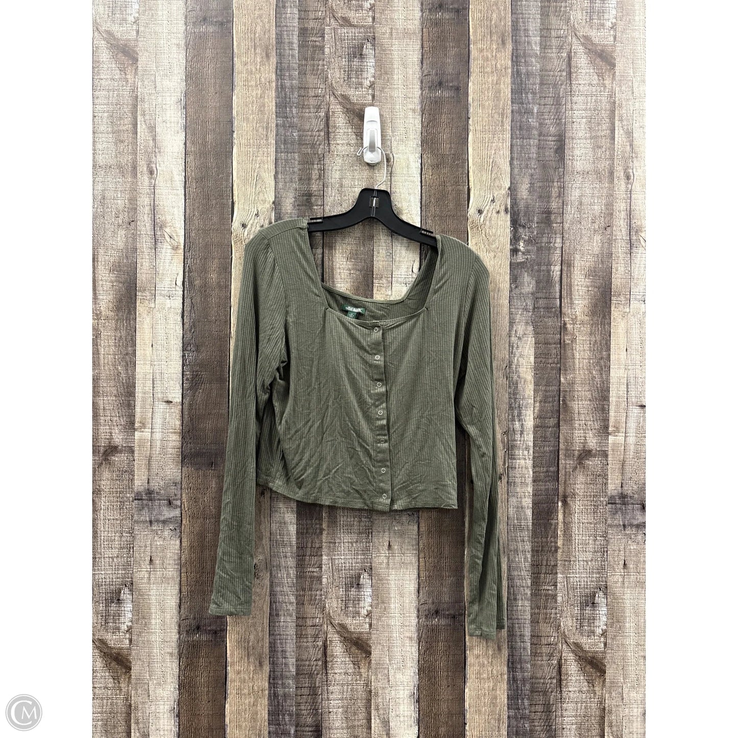 Top Long Sleeve By Wild Fable In Green, Size: M