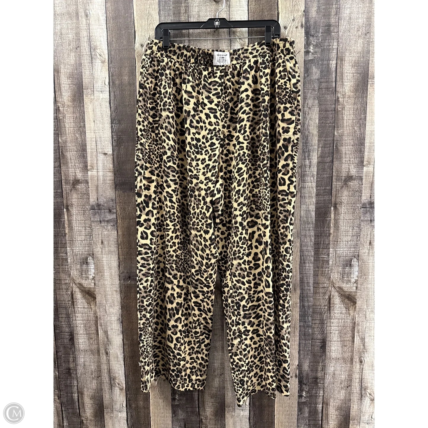 Pants Wide Leg By Shein In Animal Print, Size: 2x