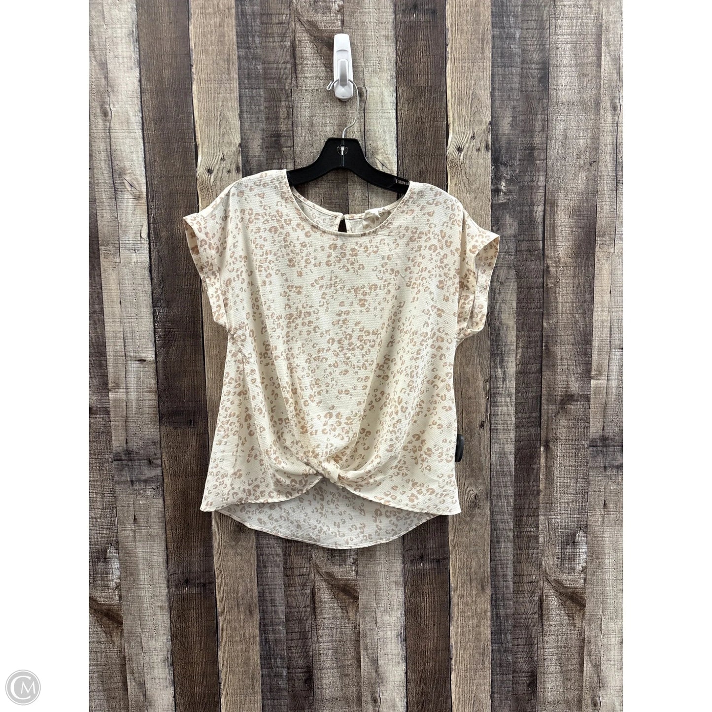 Top Short Sleeve By Olive And Oak In Animal Print, Size: M