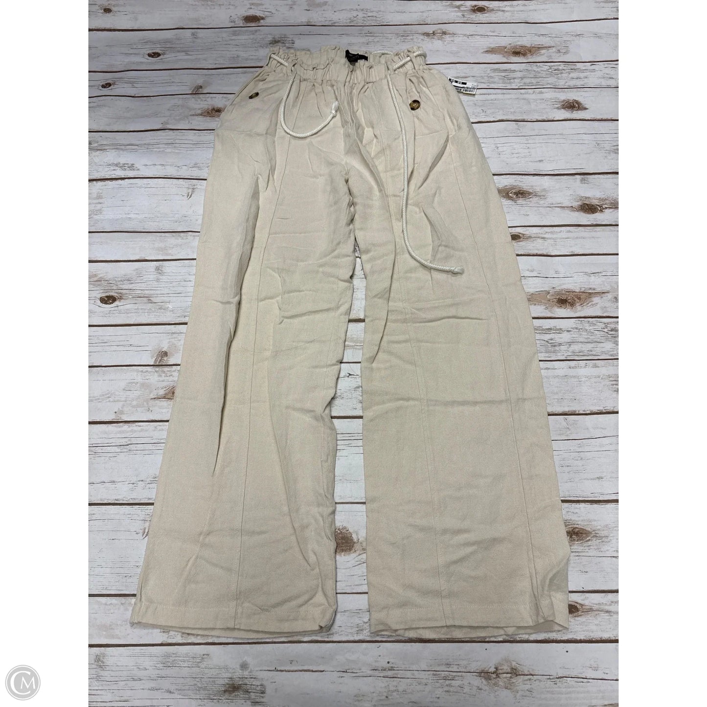 Pants Wide Leg By Forever 21 In Cream, Size: M