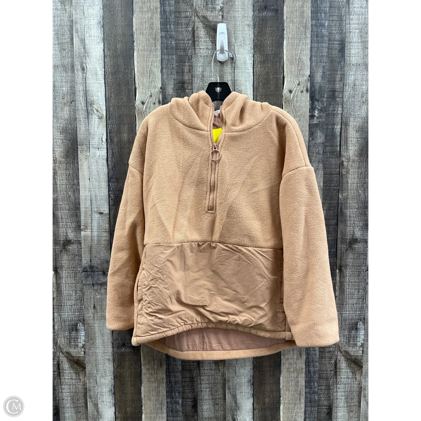 Jacket Faux Fur & Sherpa By Fabletics In Tan, Size: M