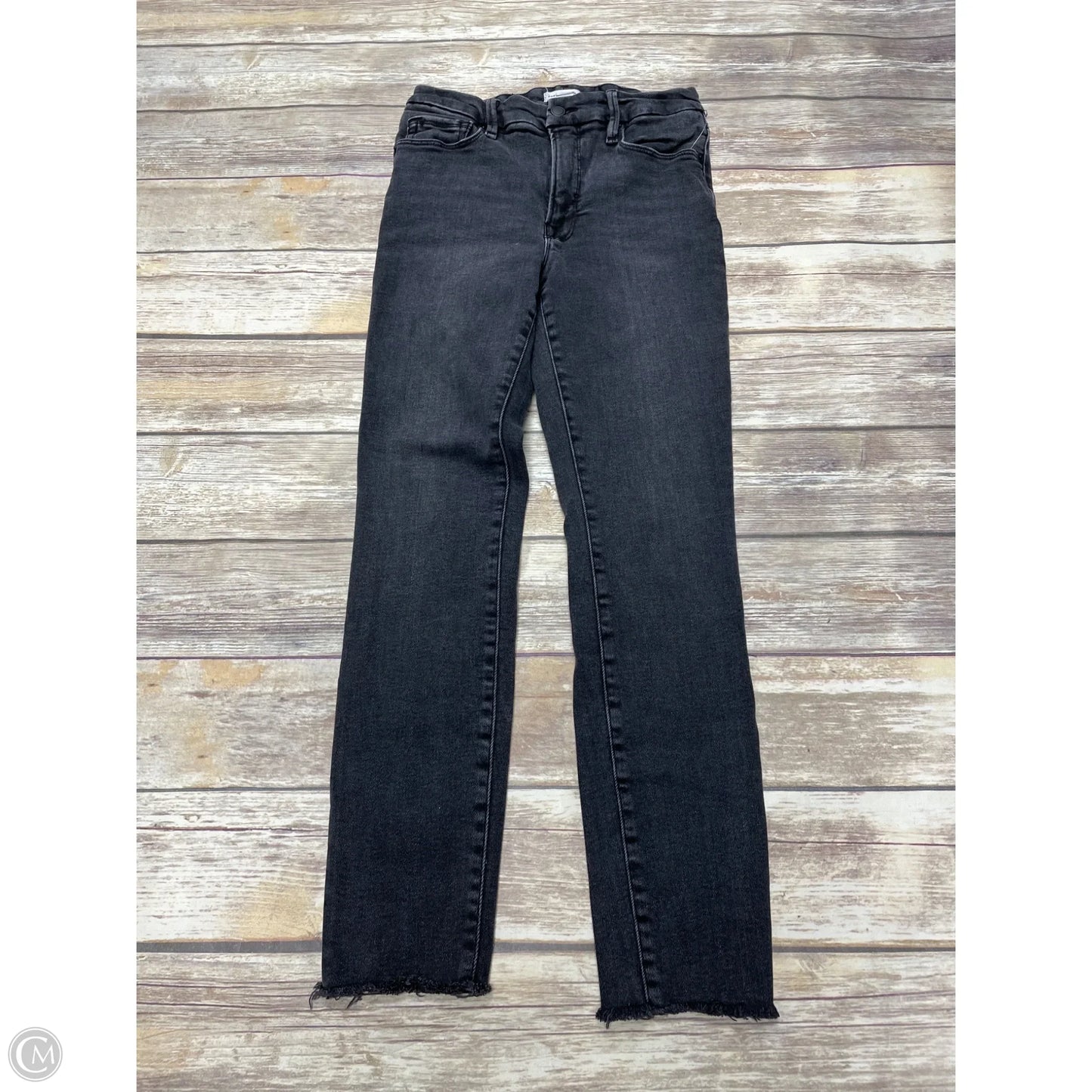 Jeans Skinny By Good American In Black Denim, Size: 6