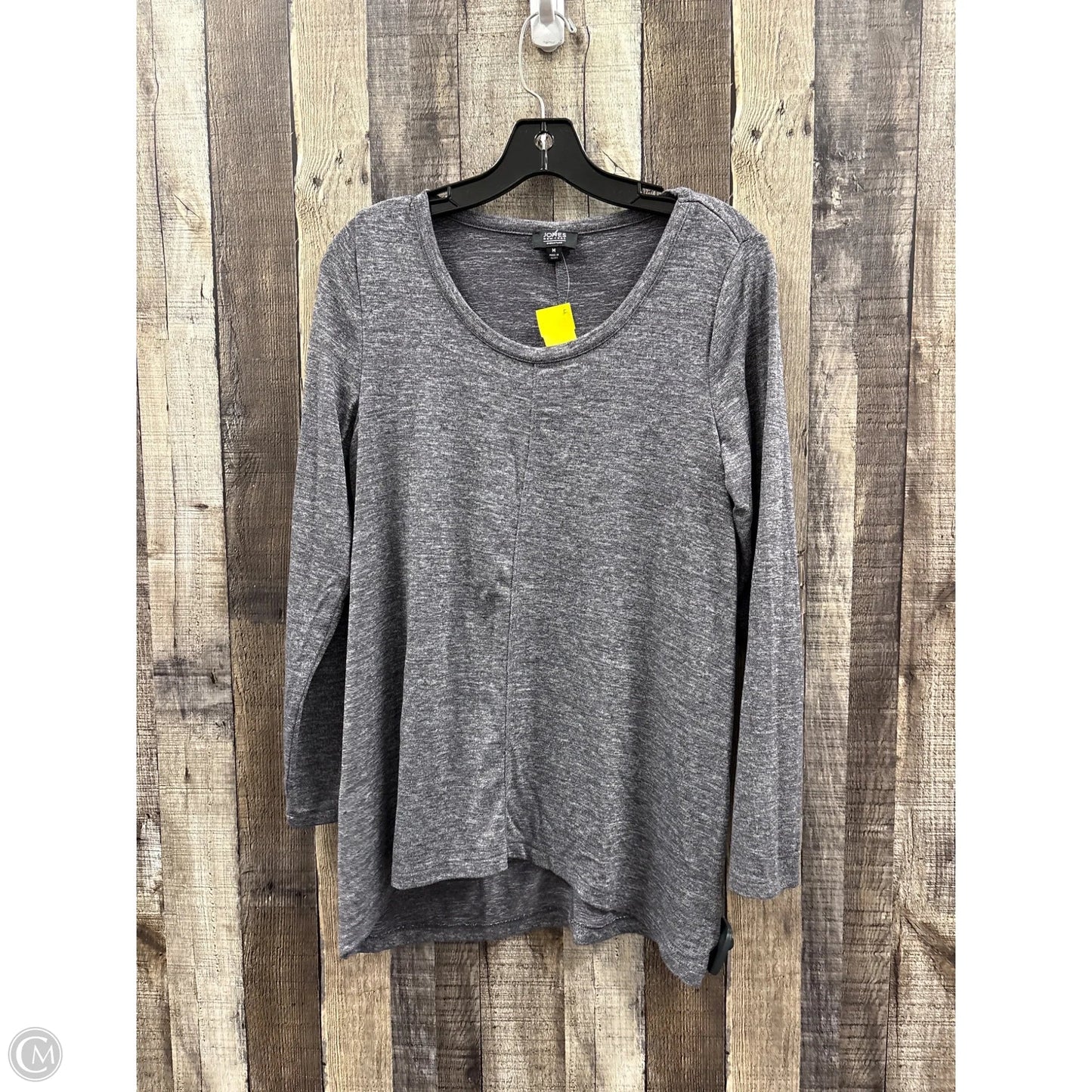 Top Long Sleeve By Jones New York In Grey, Size: M