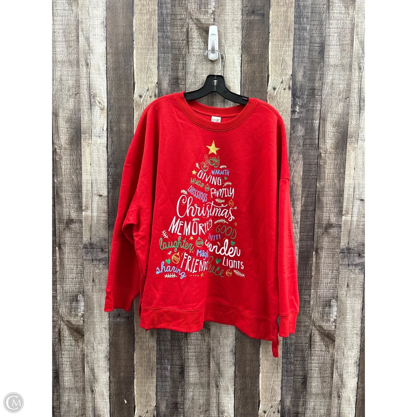 Sweatshirt Crewneck By Terra & Sky In Red, Size: 3x