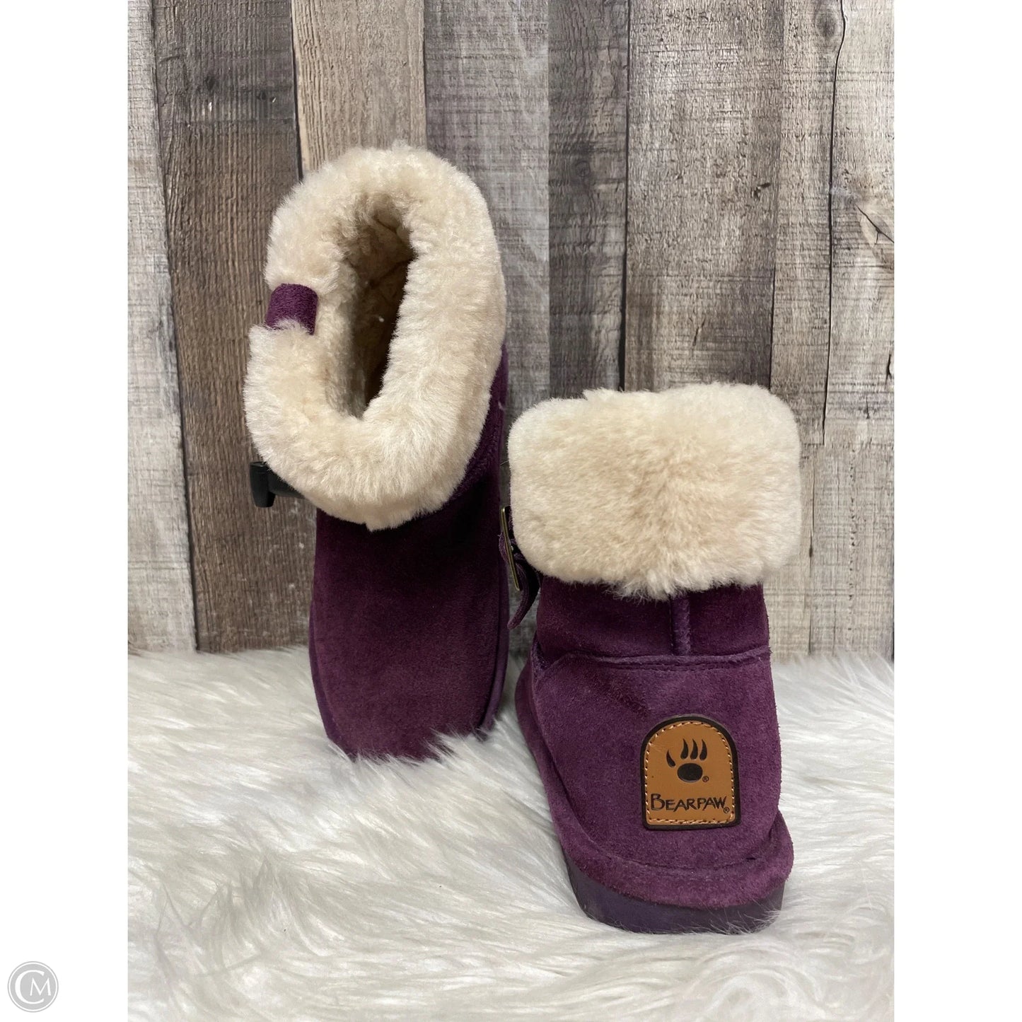 Boots Ankle Flats By Bearpaw In Purple, Size: 7