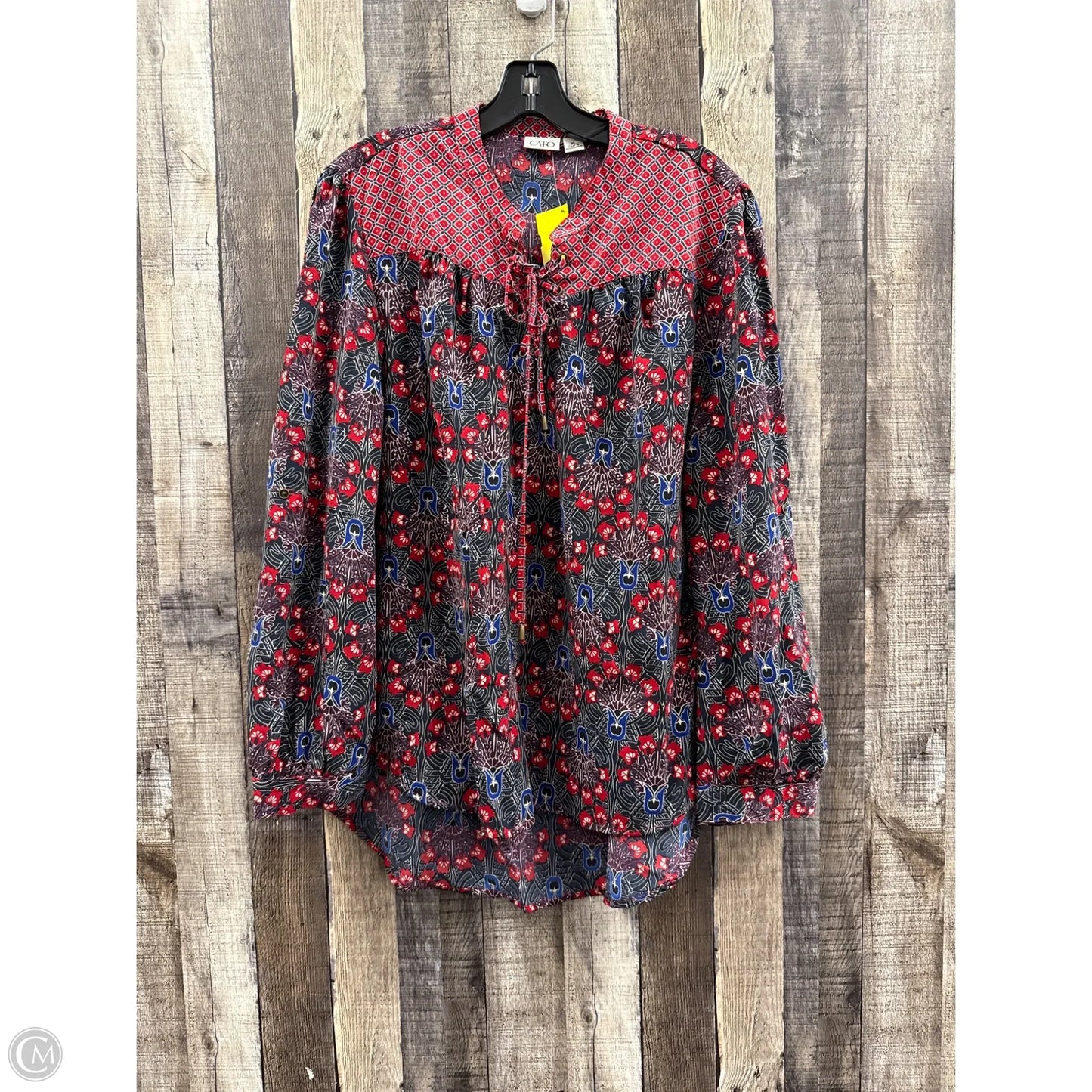 Top Long Sleeve By Cato In Multi-colored, Size: Xl