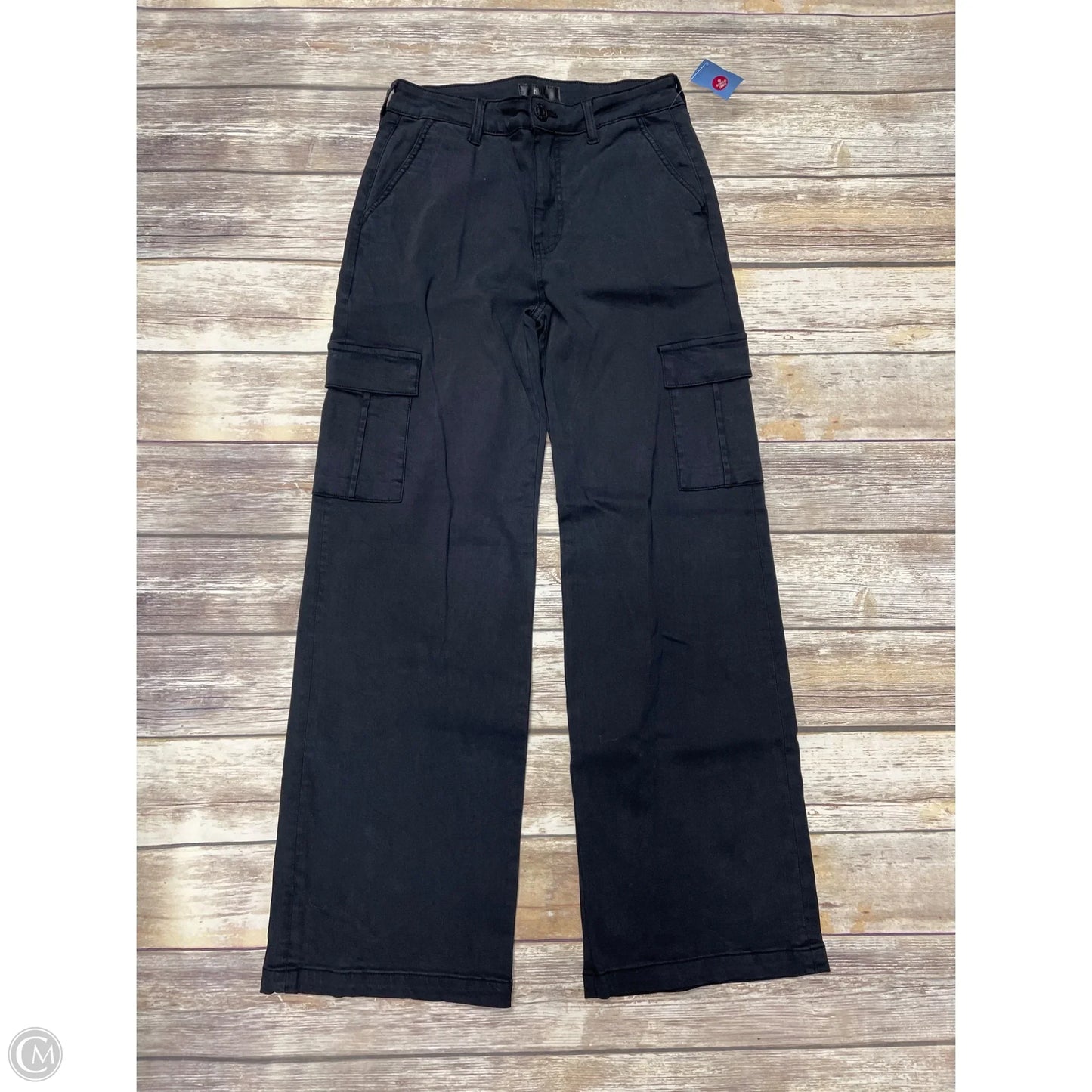 Jeans Wide Leg By Kut In Black Denim, Size: 6