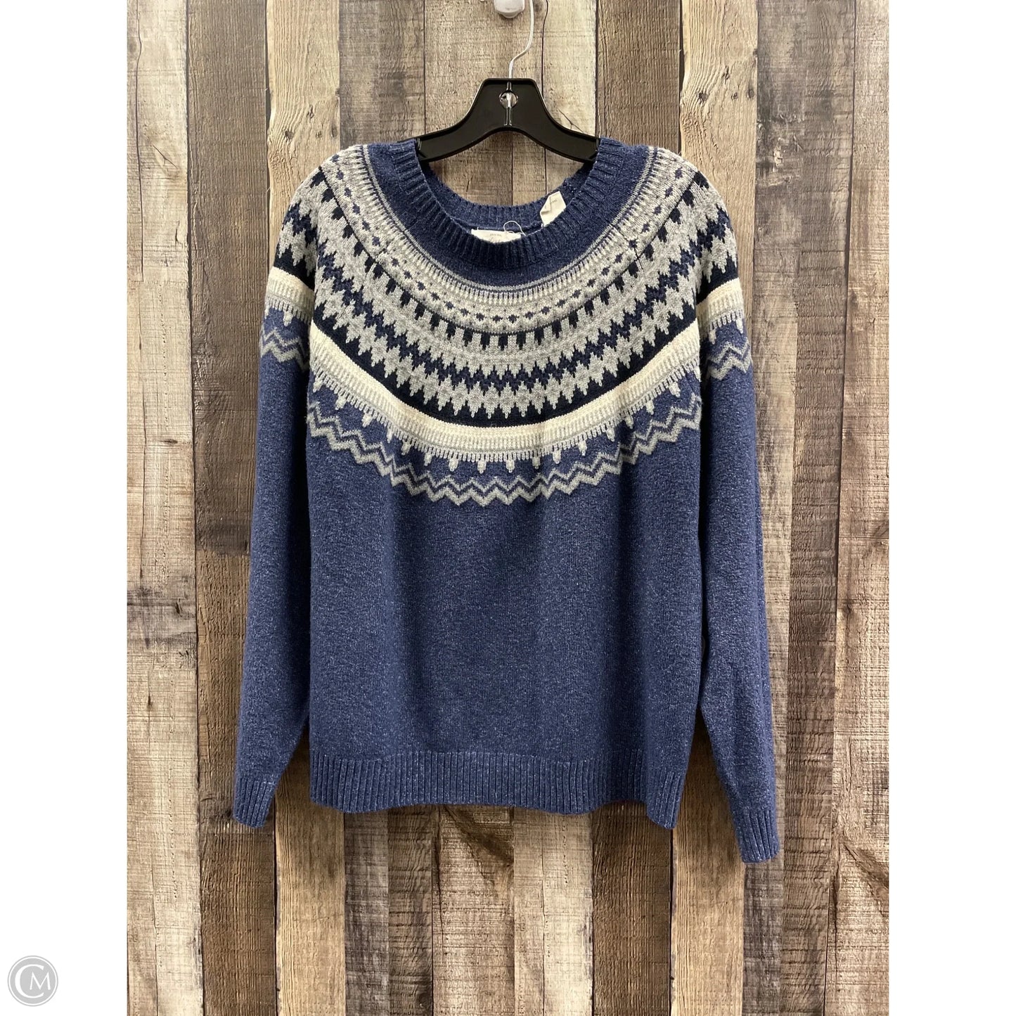 Sweater By Weatherproof In Navy, Size: L