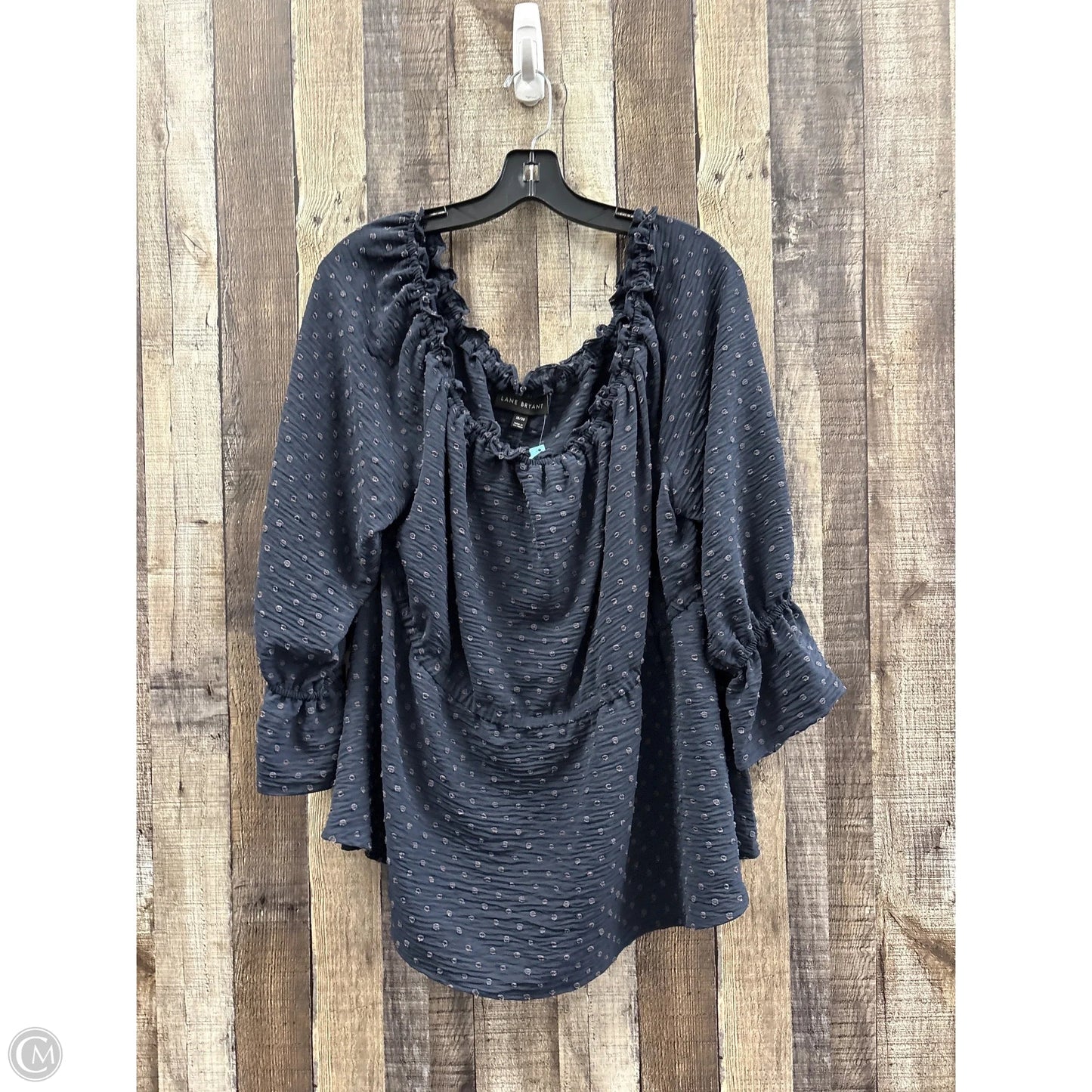 Top 3/4 Sleeve By Lane Bryant In Navy, Size: 1x