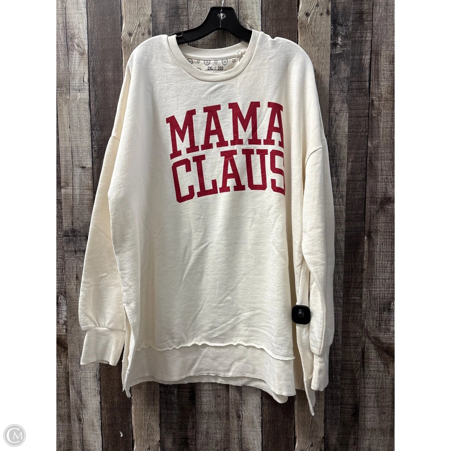 Sweatshirt Crewneck By Cme In Cream, Size: 2x