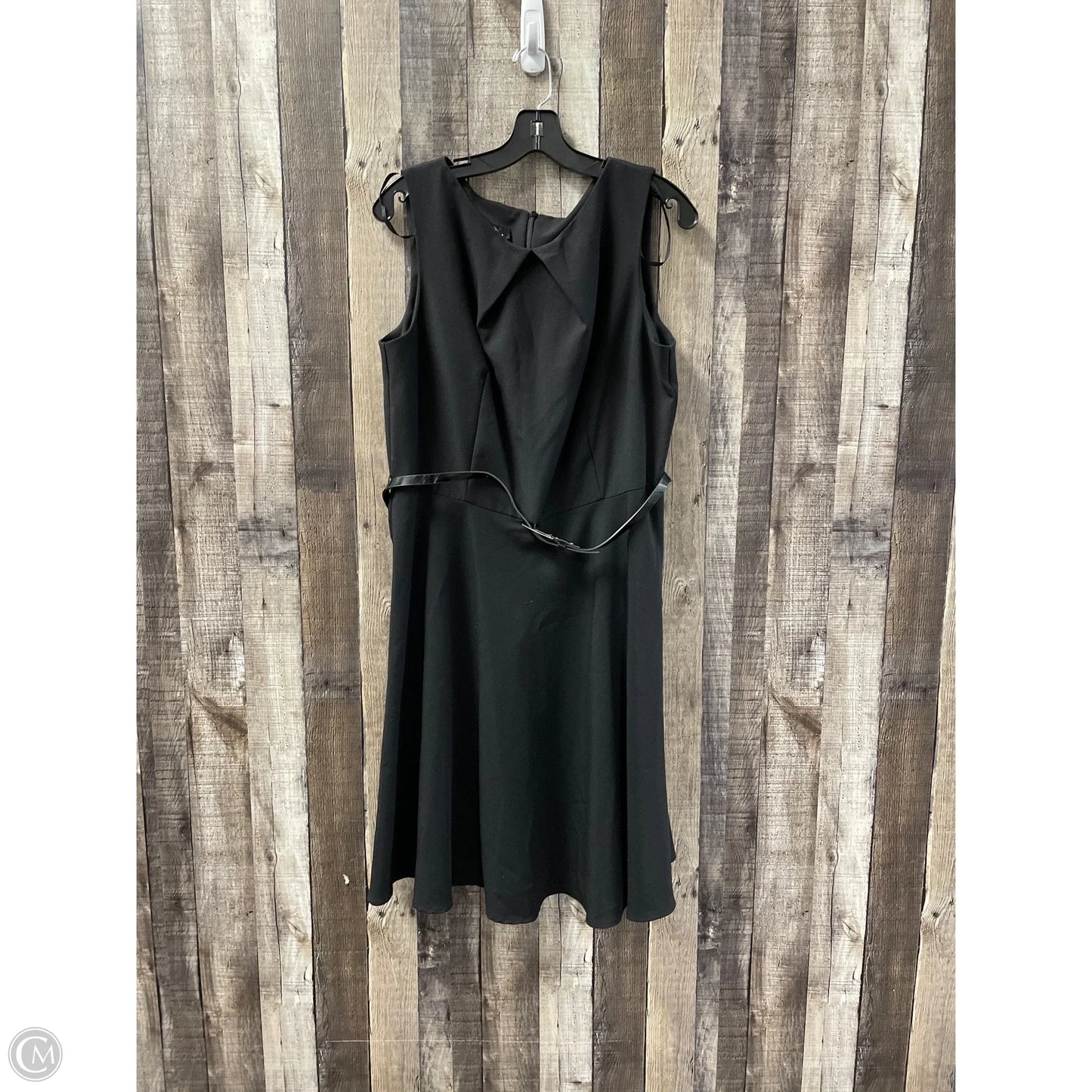 Dress Casual Midi By Ab Studio In Black, Size: Xl