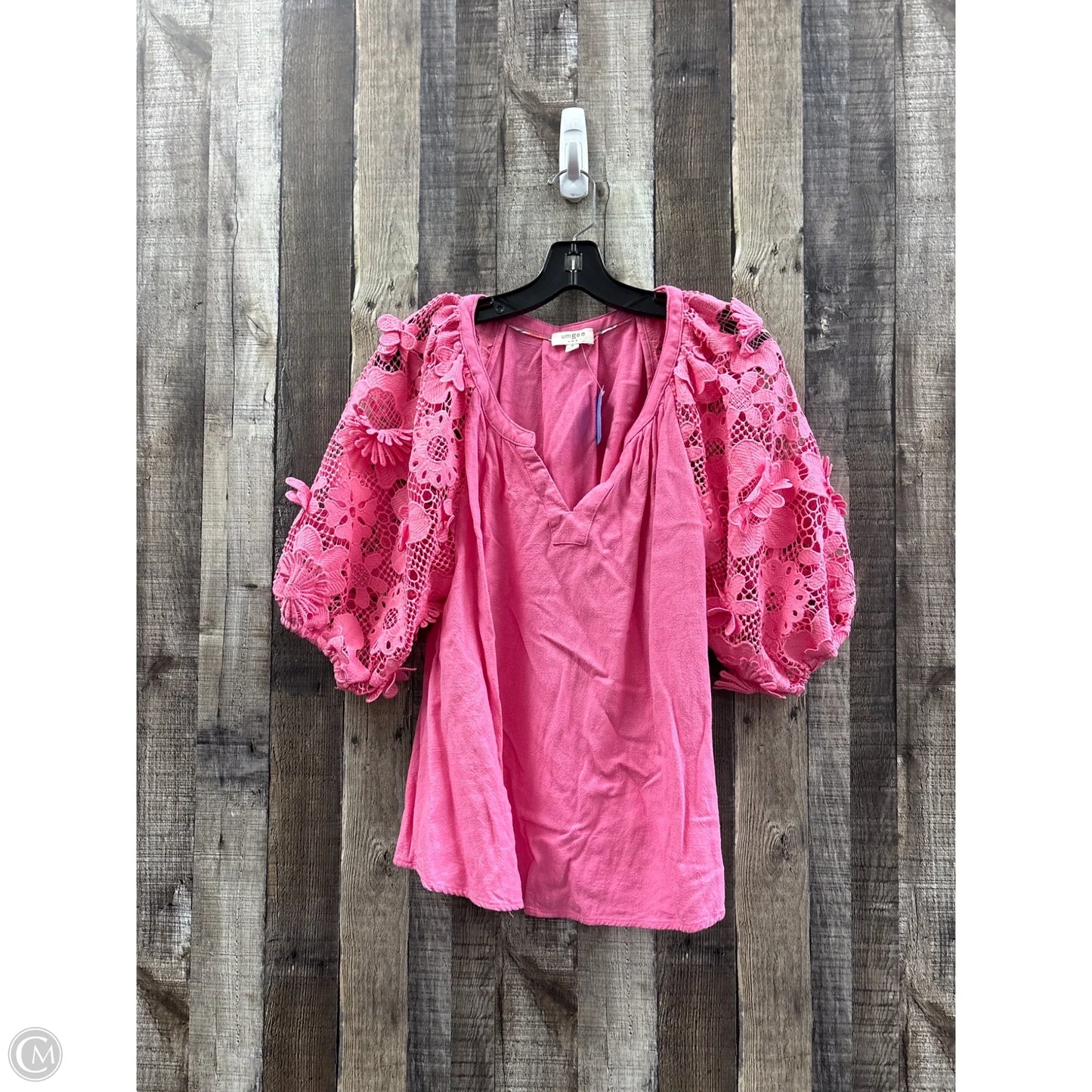 Top Short Sleeve By Umgee In Pink, Size: M