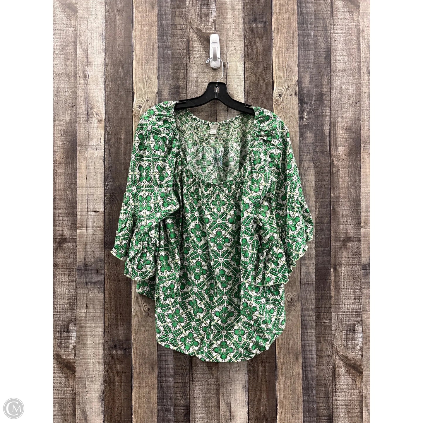 Top Short Sleeve By Cato In Green, Size: 2x