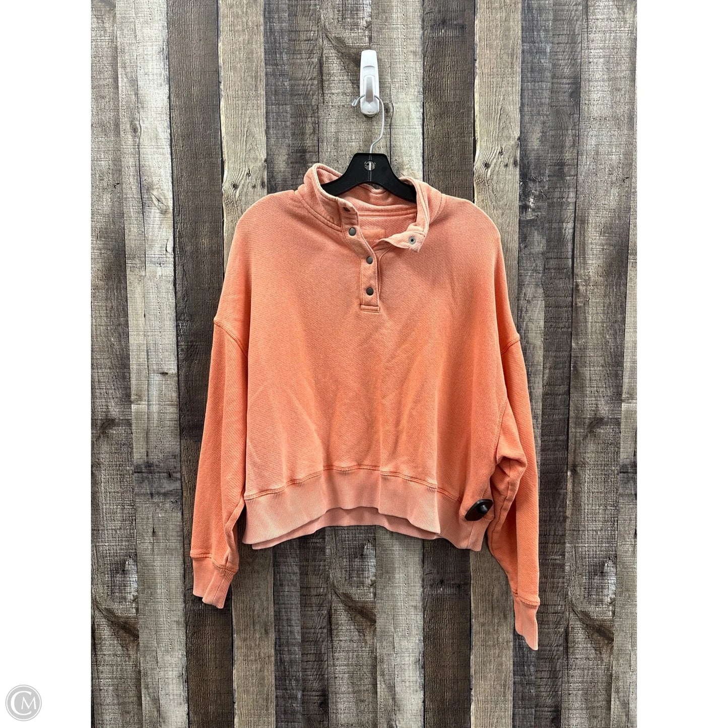 Sweatshirt Collar By American Eagle In Orange, Size: L