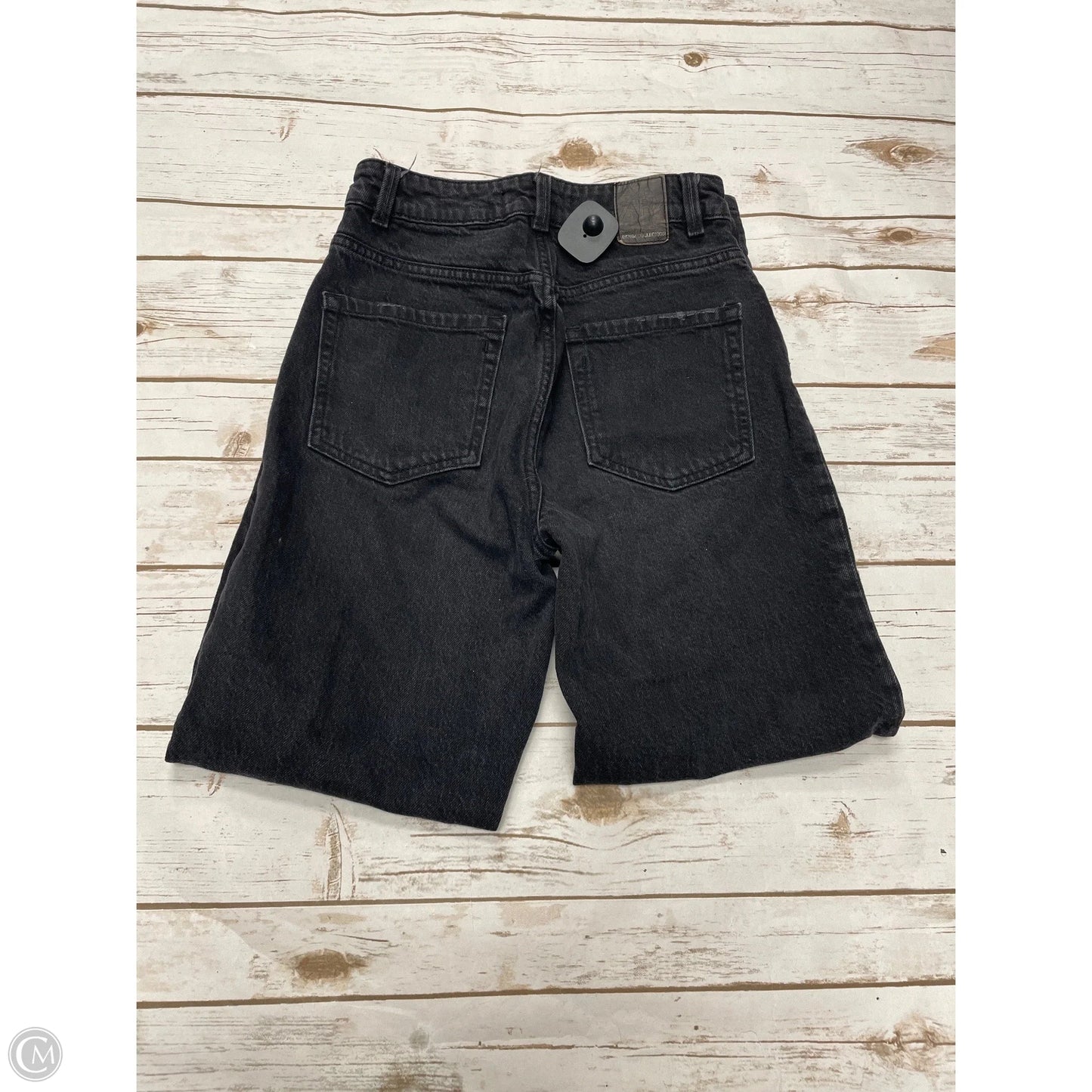 Jeans Straight By Zara In Black Denim, Size: 4