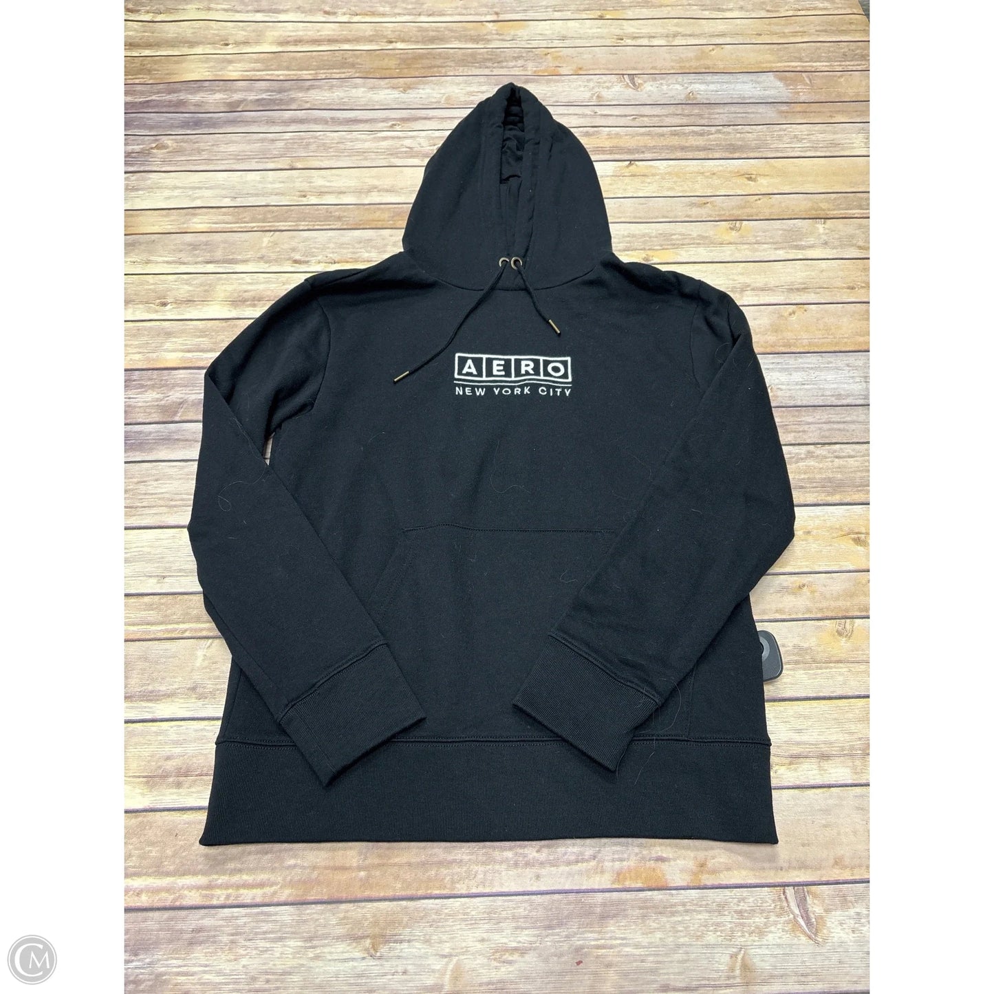 Sweatshirt Hoodie By Aeropostale In Black, Size: M