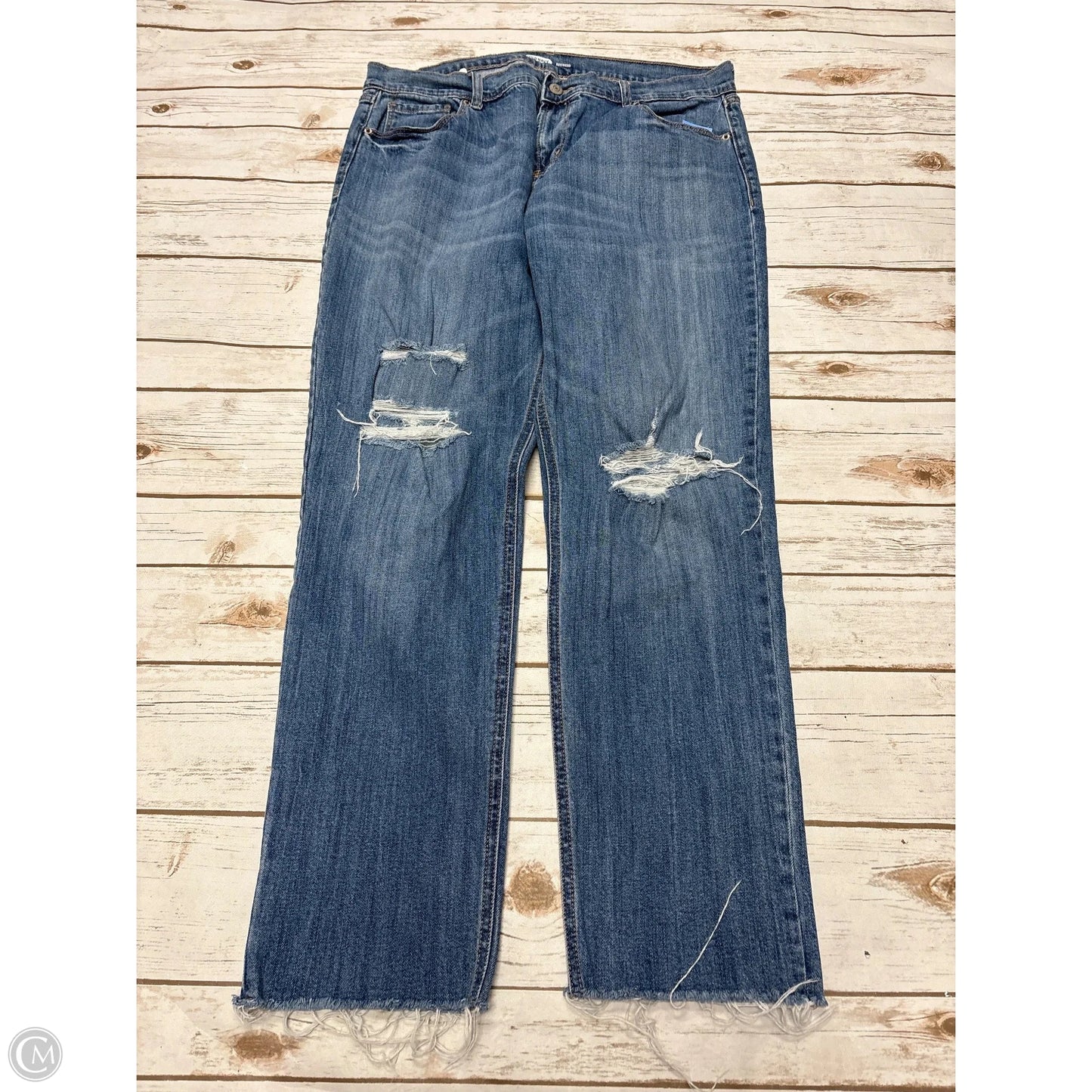 Jeans Boyfriend By Old Navy In Blue Denim, Size: 14