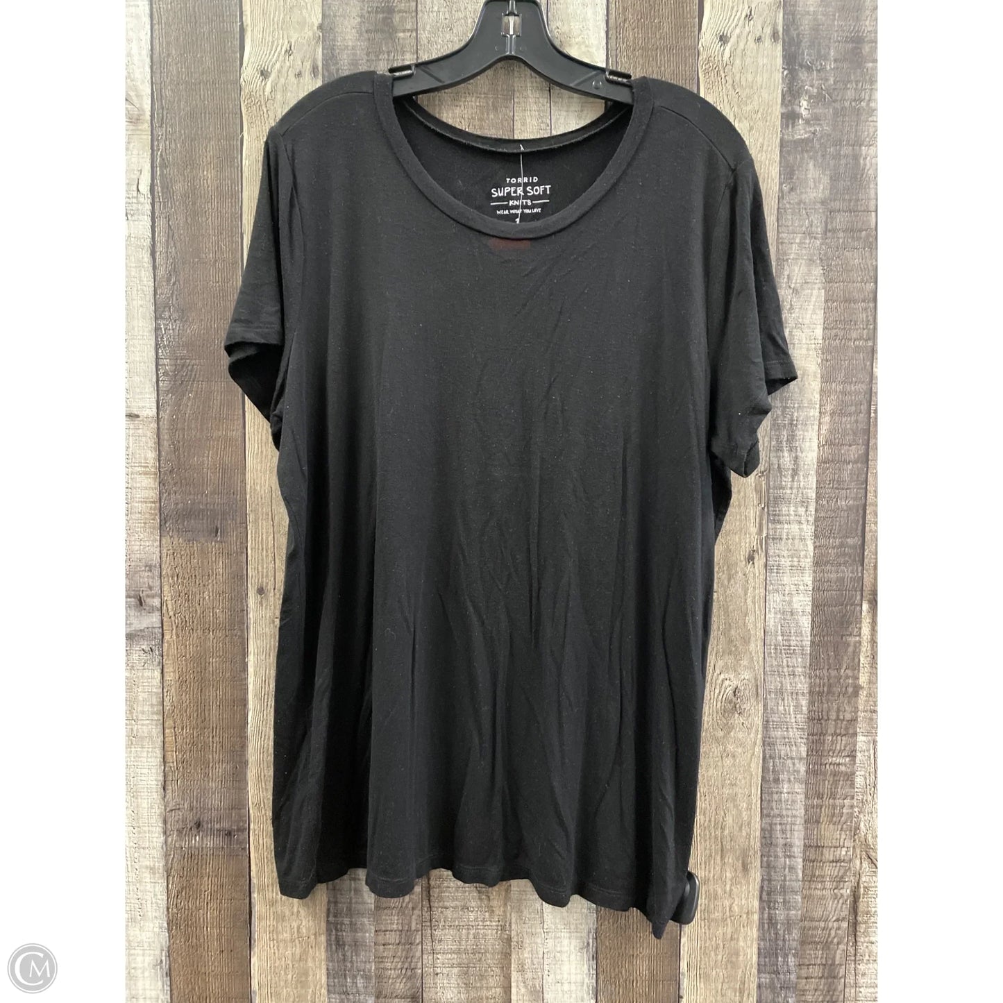 Top Short Sleeve By Torrid In Black, Size: 1x