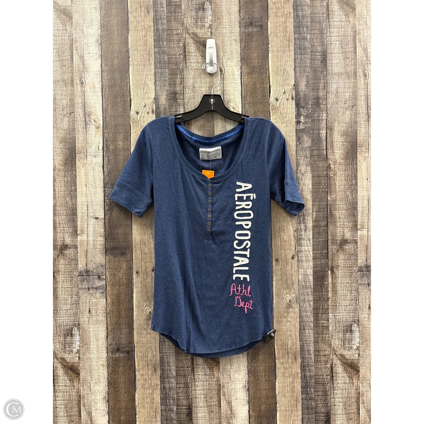 Top Short Sleeve By Aeropostale In Blue, Size: Xl