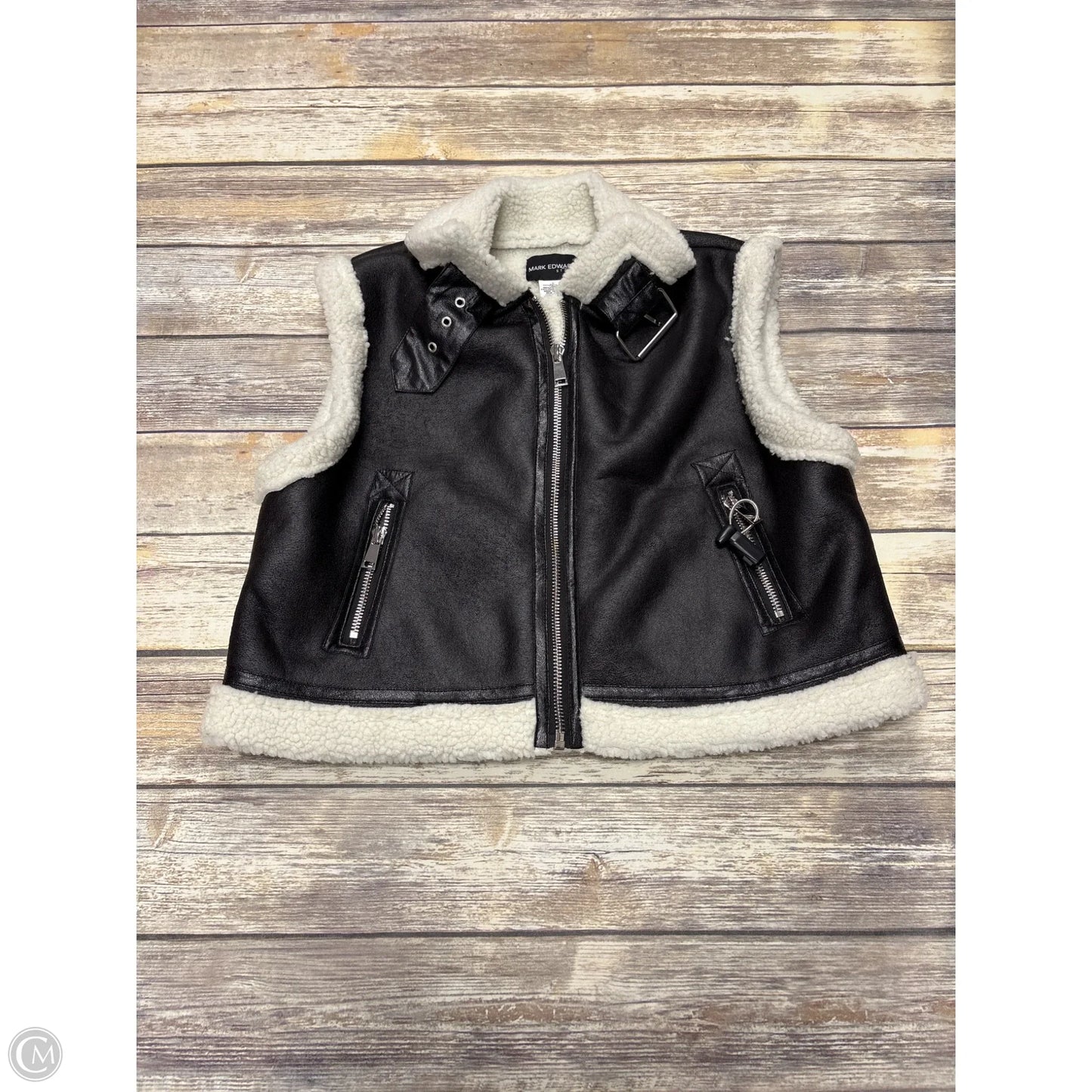 Vest Faux Fur & Sherpa By Cme In Black, Size: L