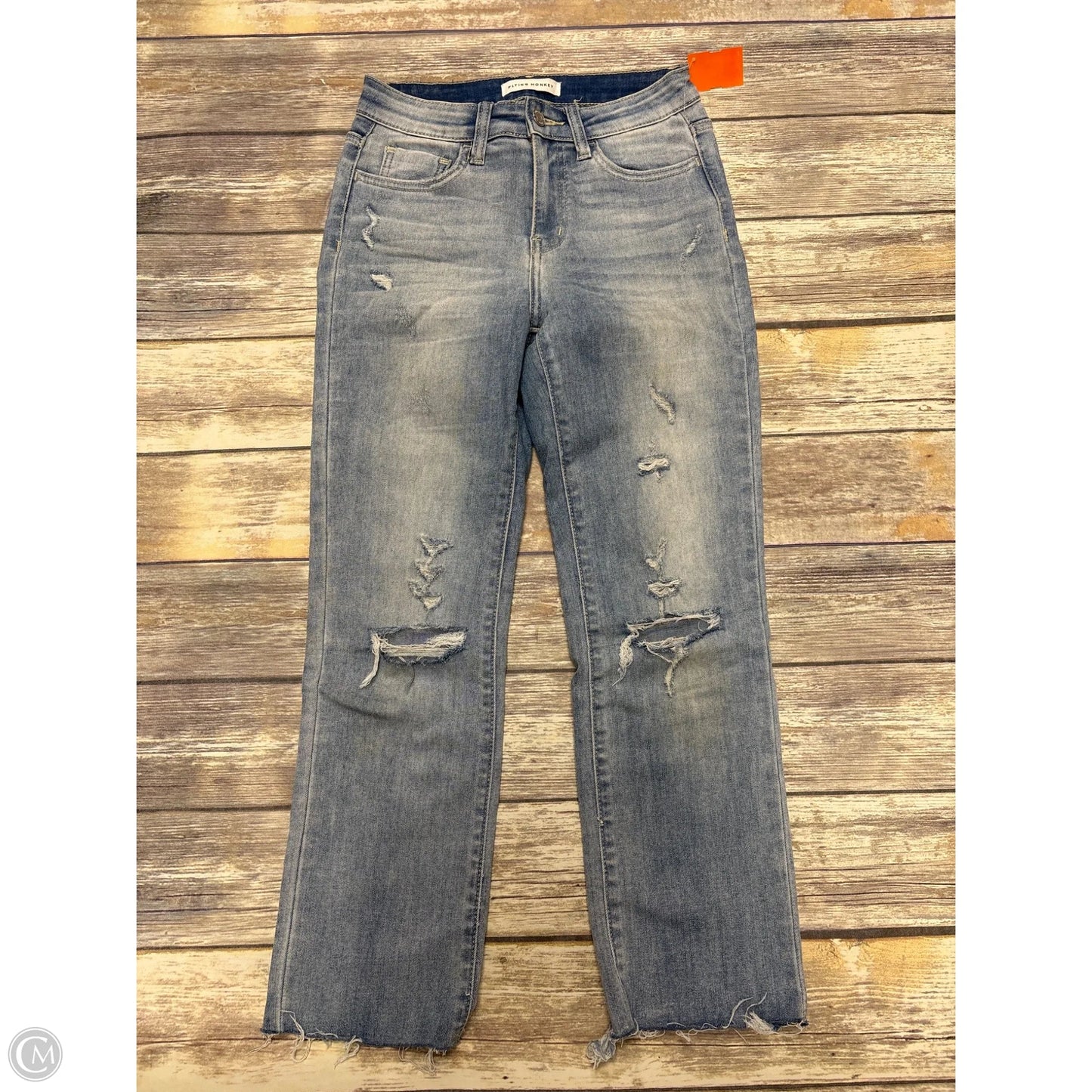 Jeans Skinny By Flying Monkey In Blue Denim, Size: 0