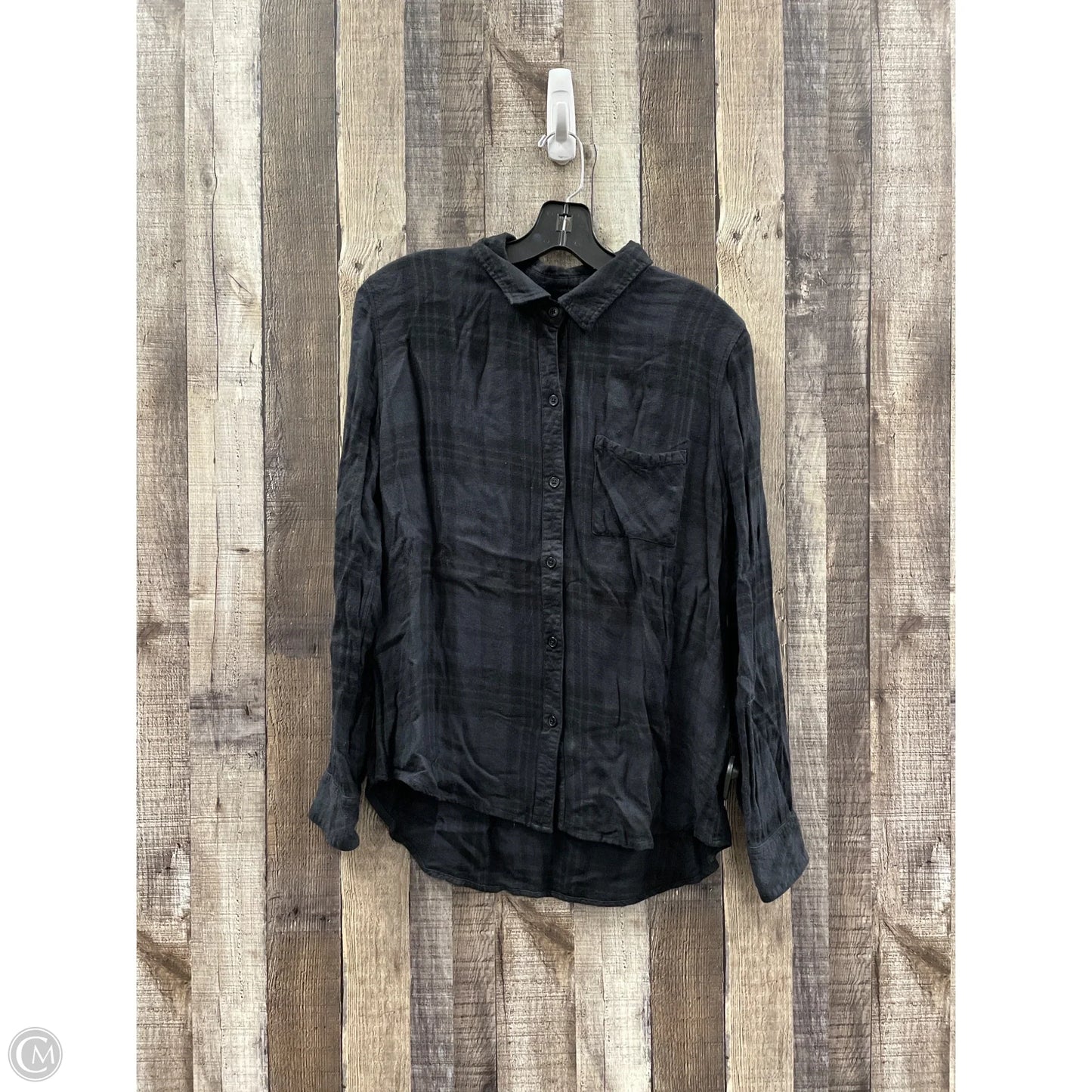 Top Long Sleeve By Rails In Black, Size: L