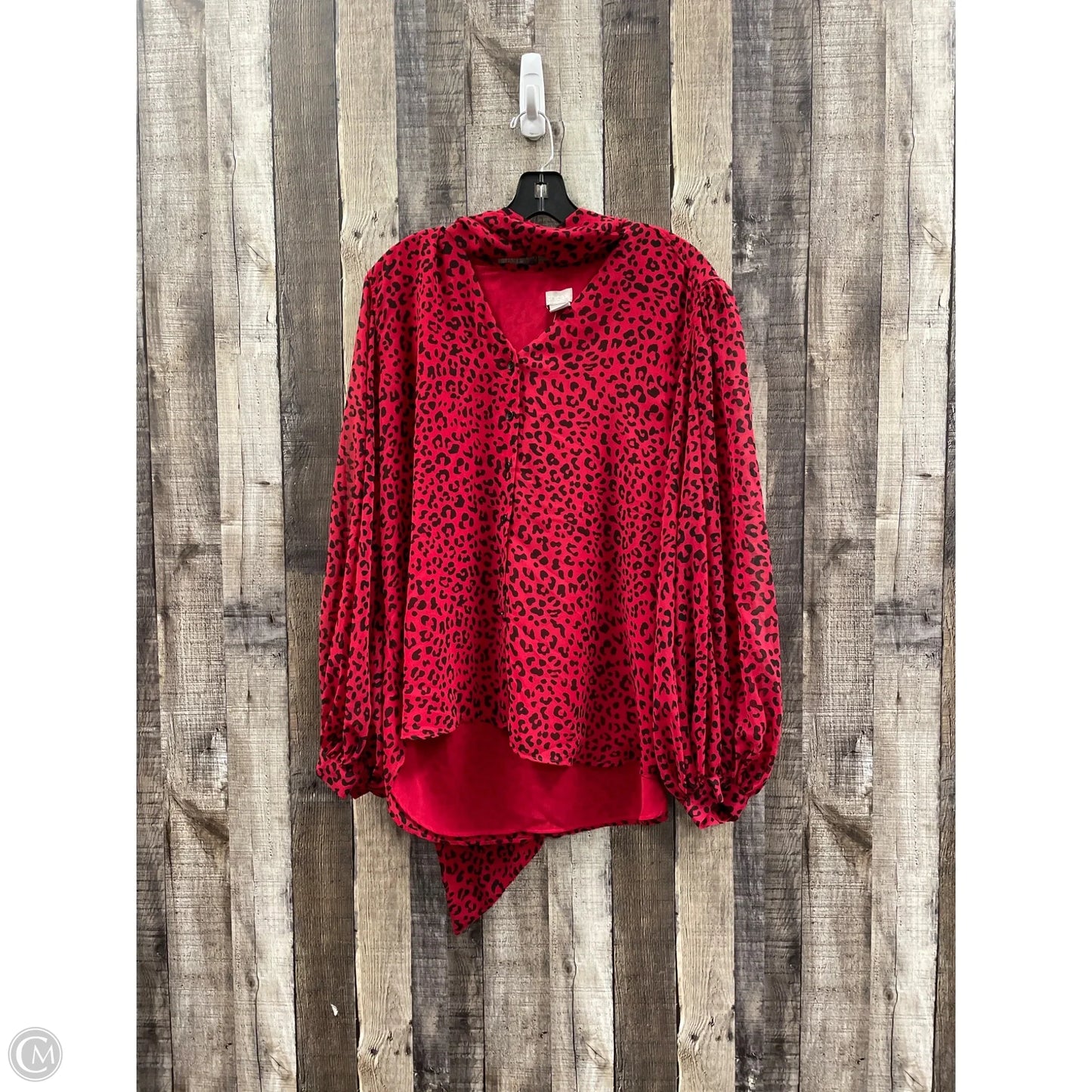 Top Long Sleeve By Chicos In Animal Print, Size: Xl