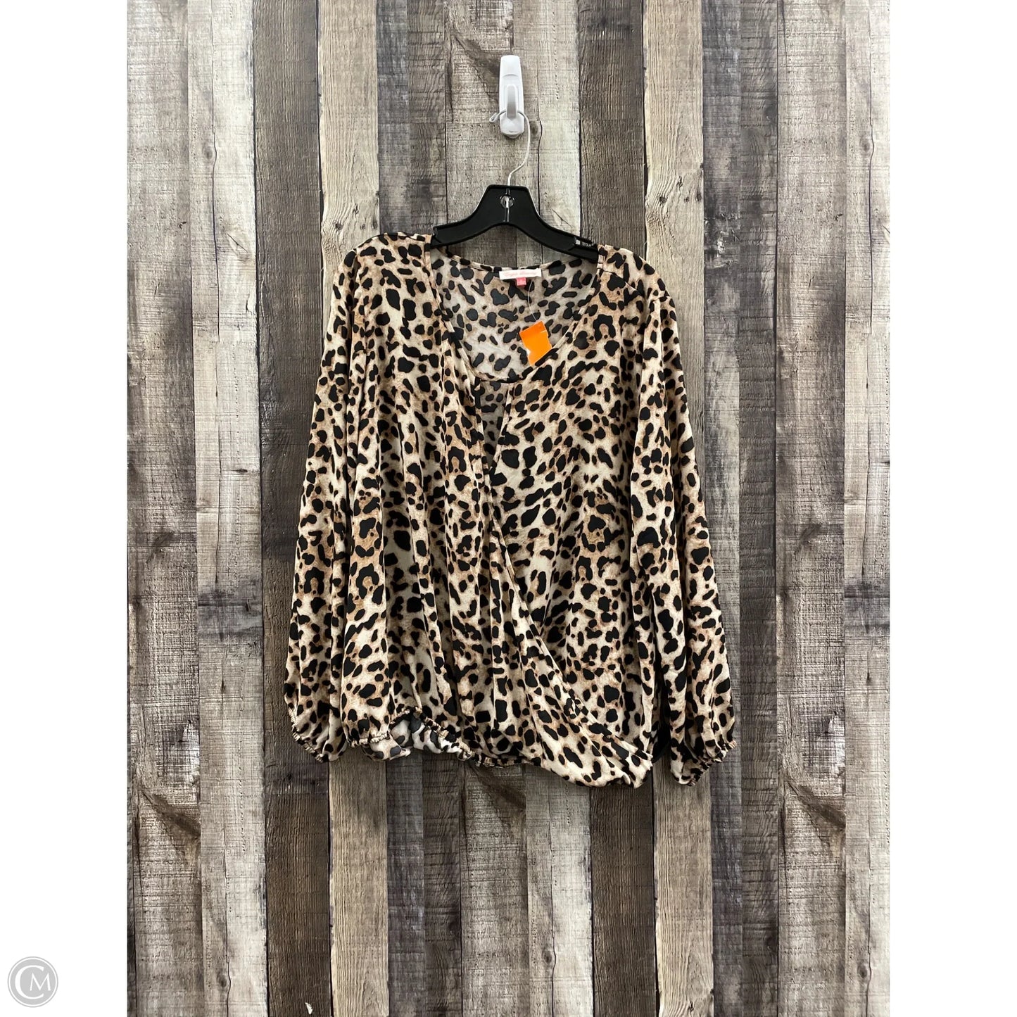 Top Long Sleeve By Cme In Animal Print